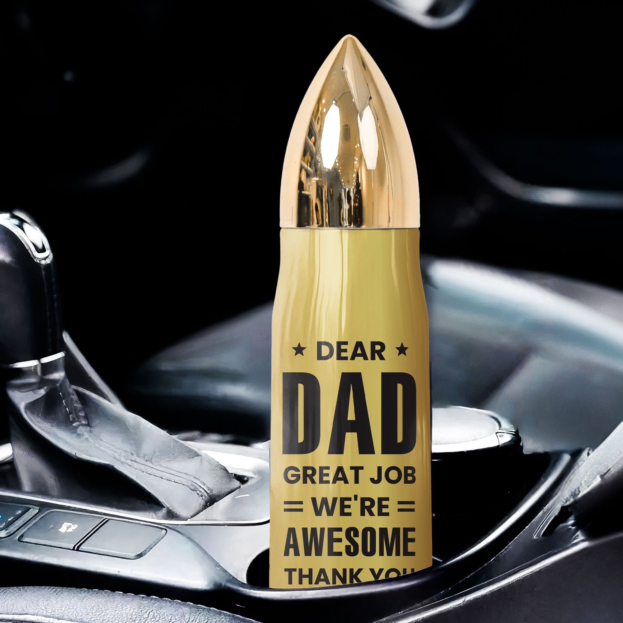 Funny Gift For Dad Thank You For Sharing DNA - Personalized Bullet Tumbler