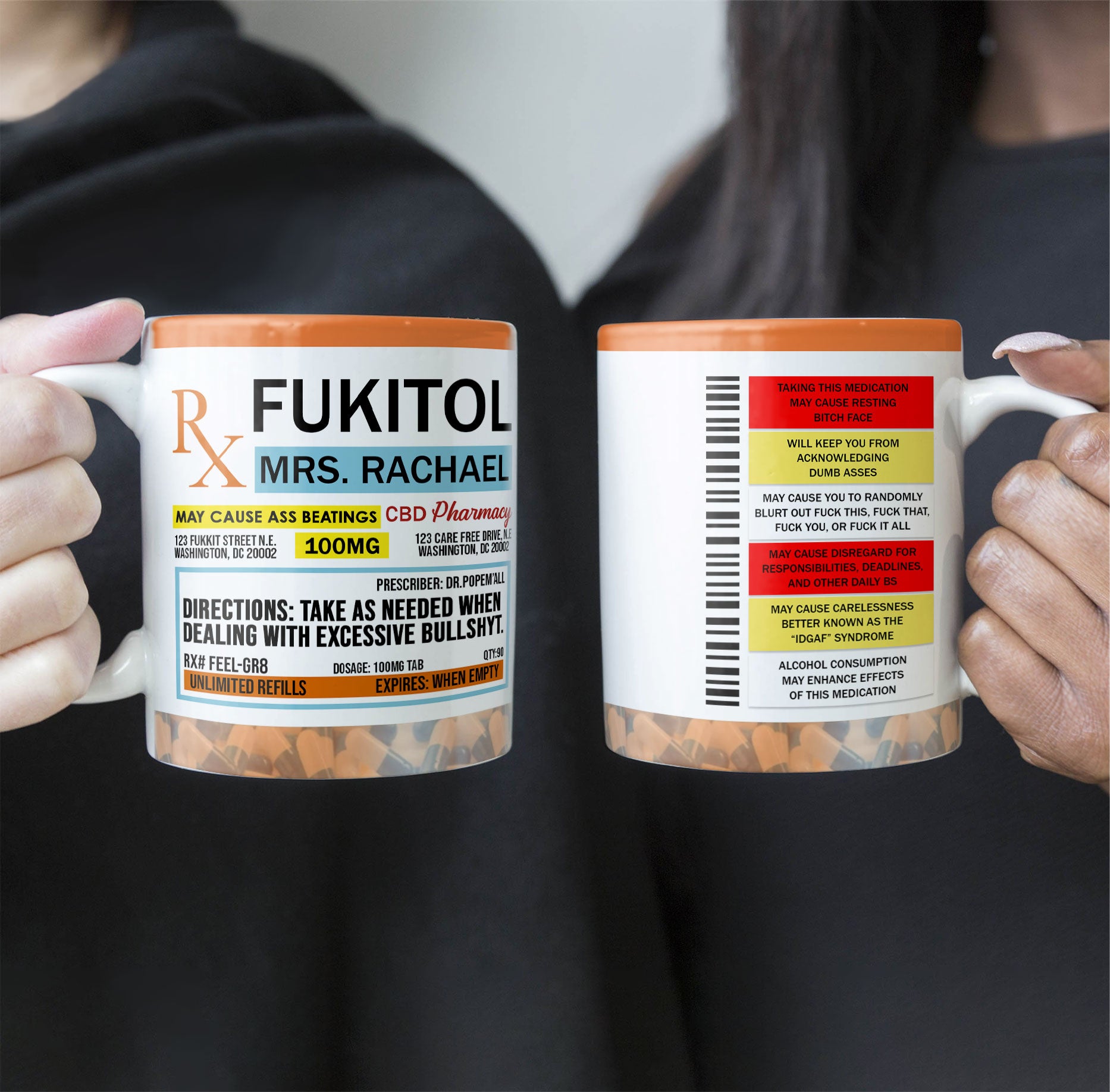 Funny Mug - Fukitol Rx Prescription - Gifts For Coworkers, Friends, Family - Personalized Mug