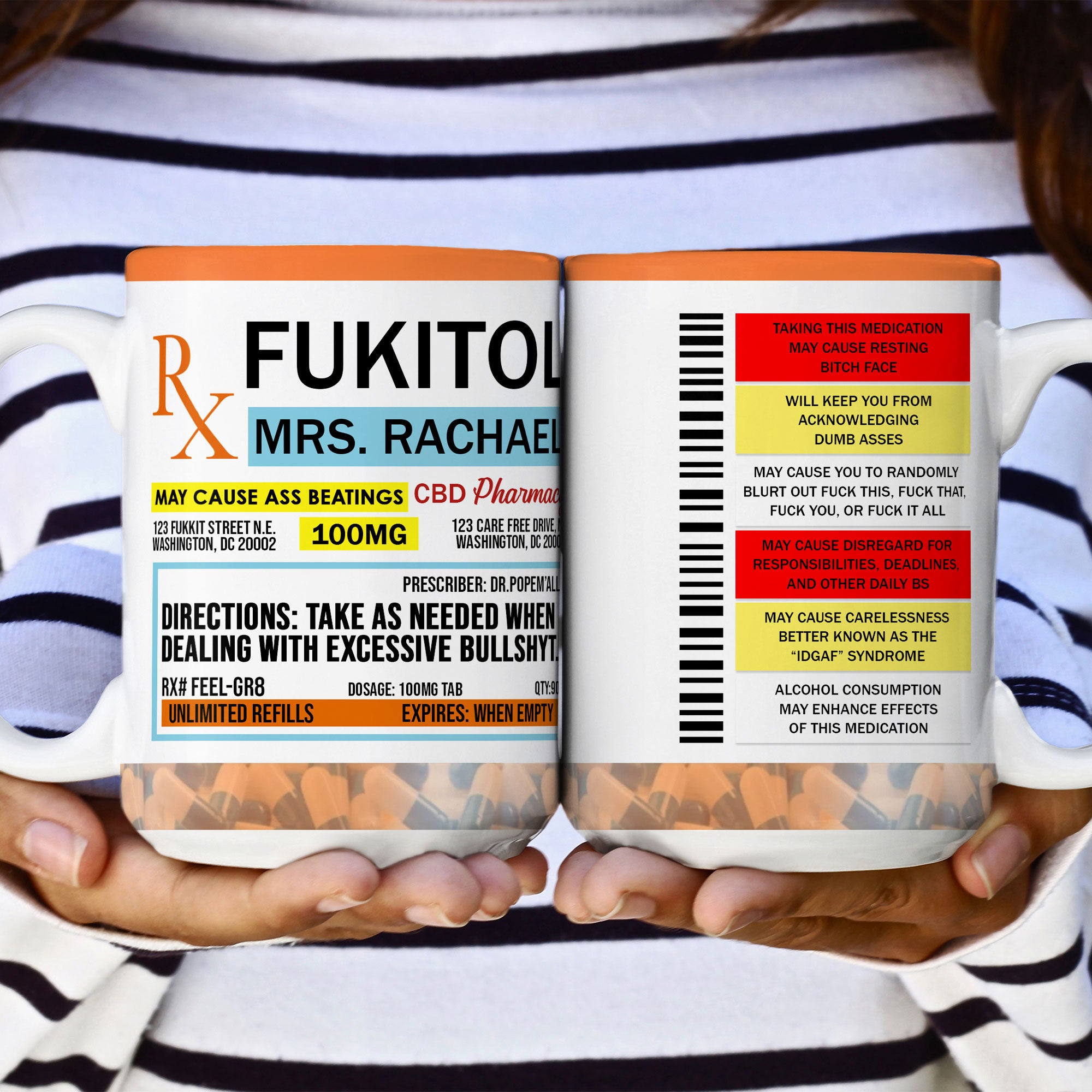 Funny Mug - Fukitol Rx Prescription - Gifts For Coworkers, Friends, Family - Personalized Mug