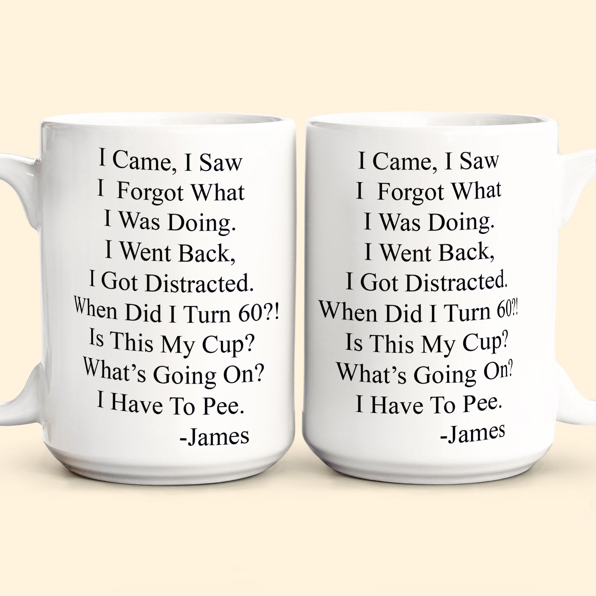 Funny Mug - Old Age Birthday Gifts For Mother, Father, Grandma, Grandpa - Personalized Mug