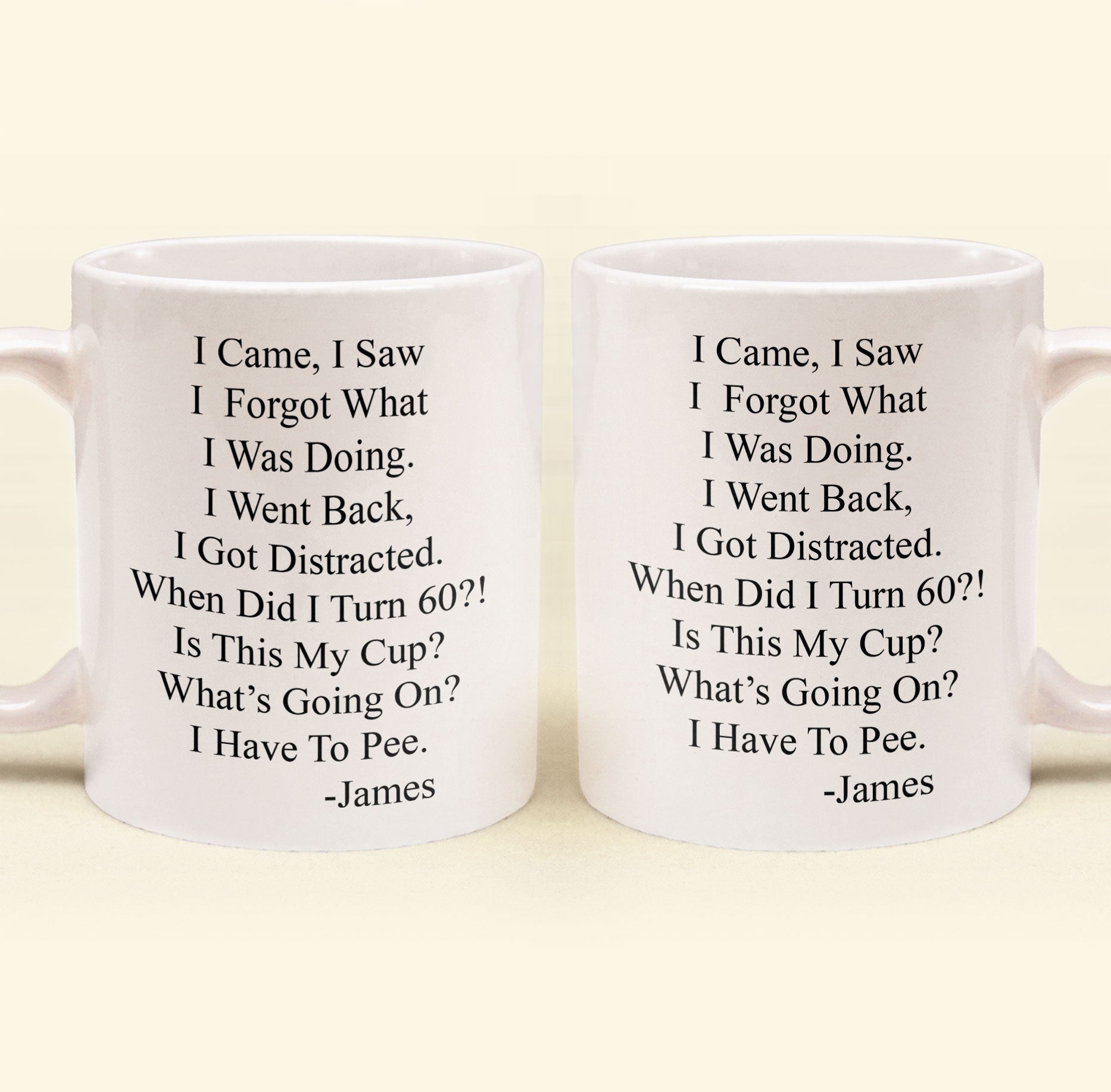 Funny Mug - Old Age Birthday Gifts For Mother, Father, Grandma, Grandpa - Personalized Mug