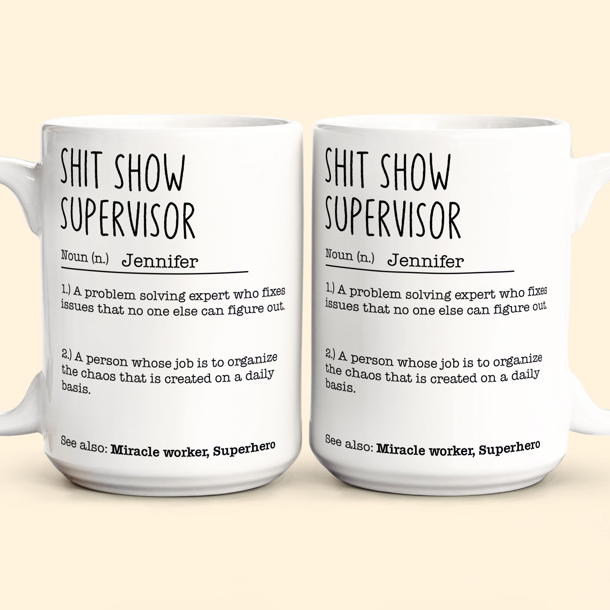 Funny Mug - Sh*T Show Supervisor - Fun Gifts For Coworker, Friends, Boss - Personalized Mug