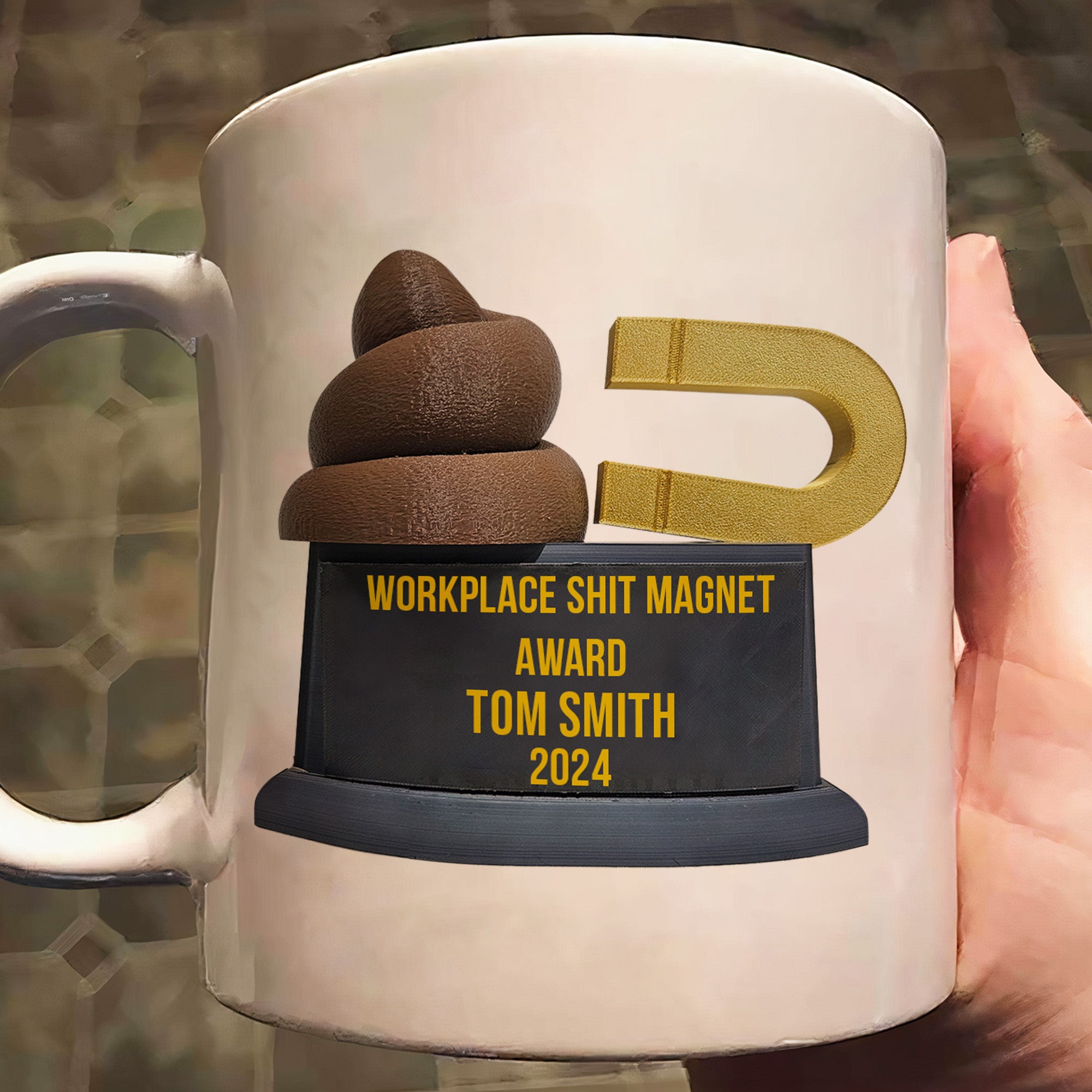 Funny Mug - Workplace Sh*T Magnet - Fun Gifts For Coworkers, Boss - Personalized Mug