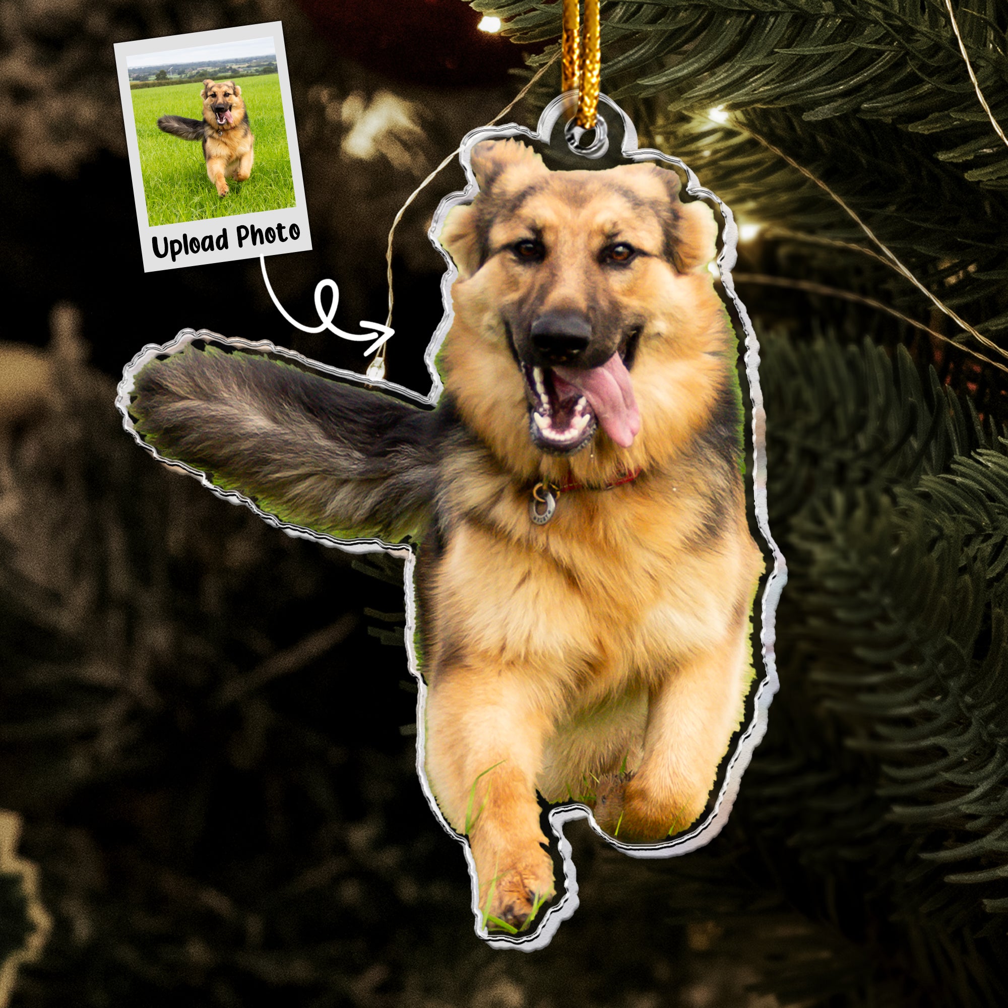 German Shepherd Ornament - Personalized Acrylic Photo Ornament