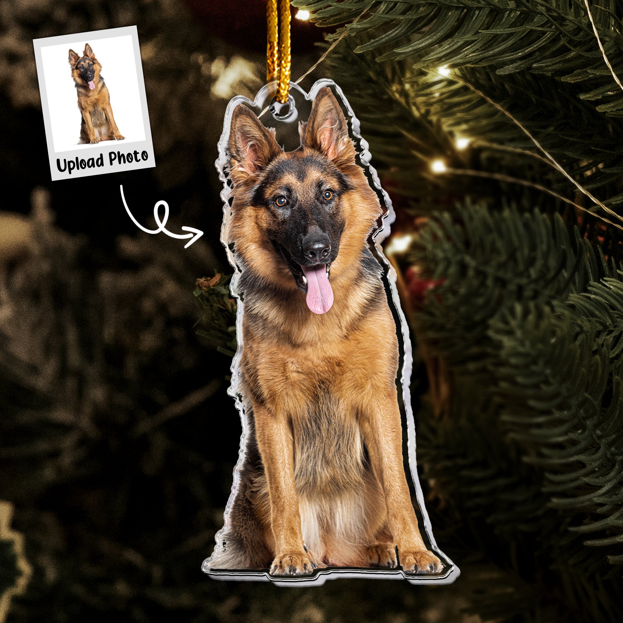 German Shepherd Ornament - Personalized Acrylic Photo Ornament