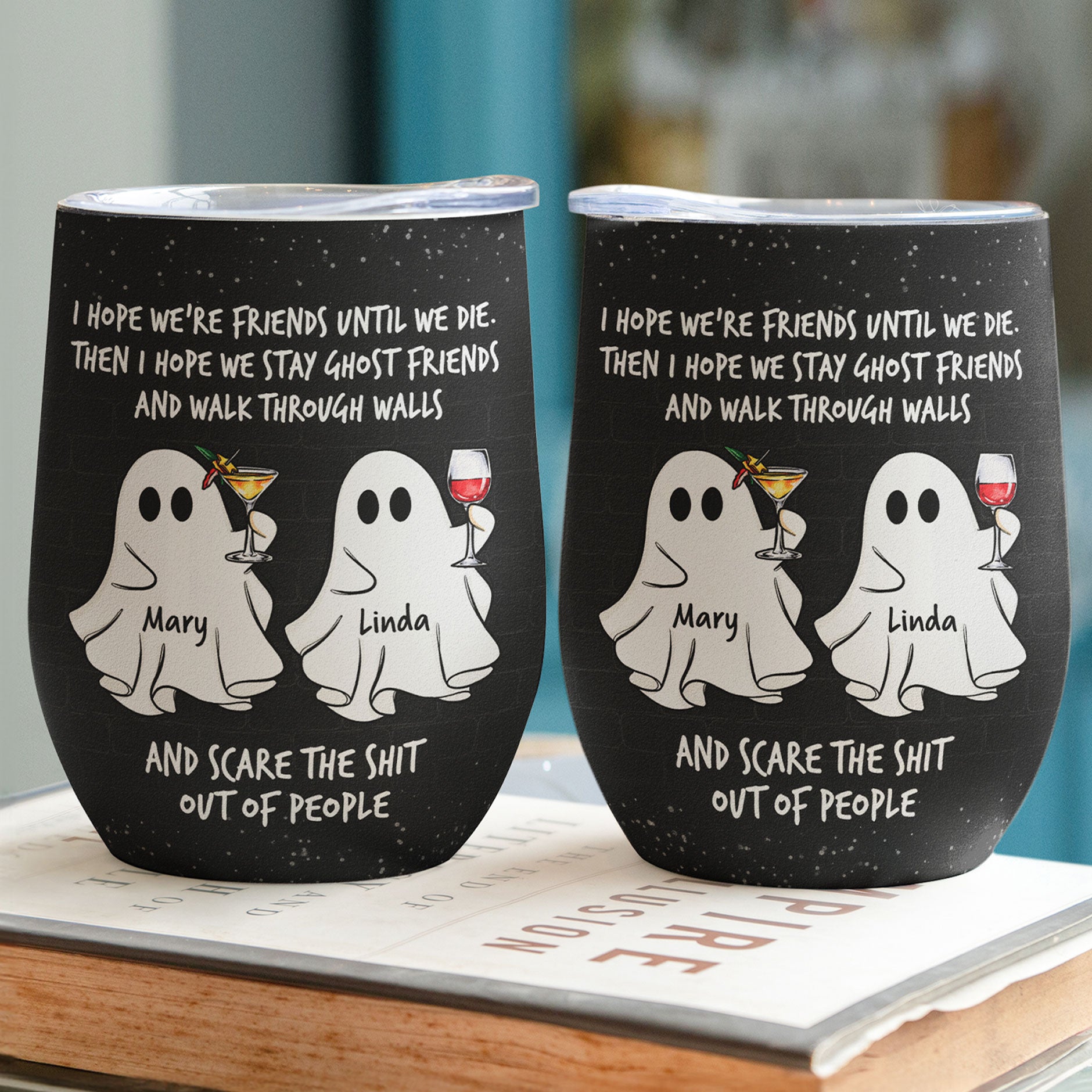 Ghost Friends - Personalized Wine Tumbler