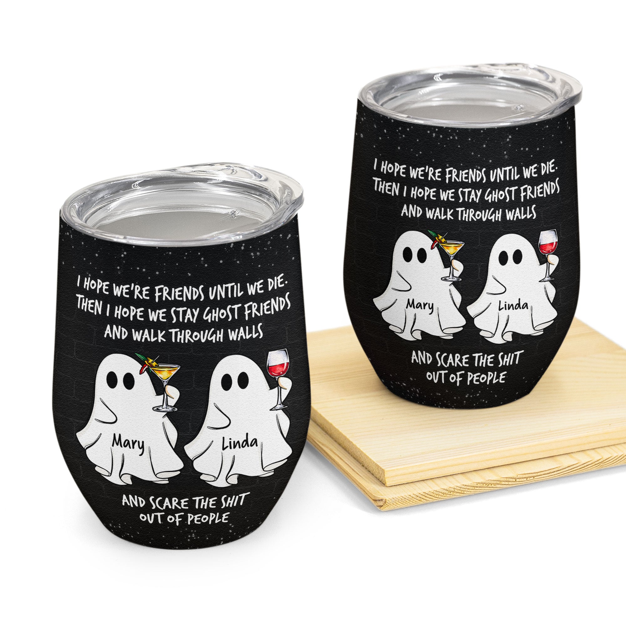 Ghost Friends - Personalized Wine Tumbler