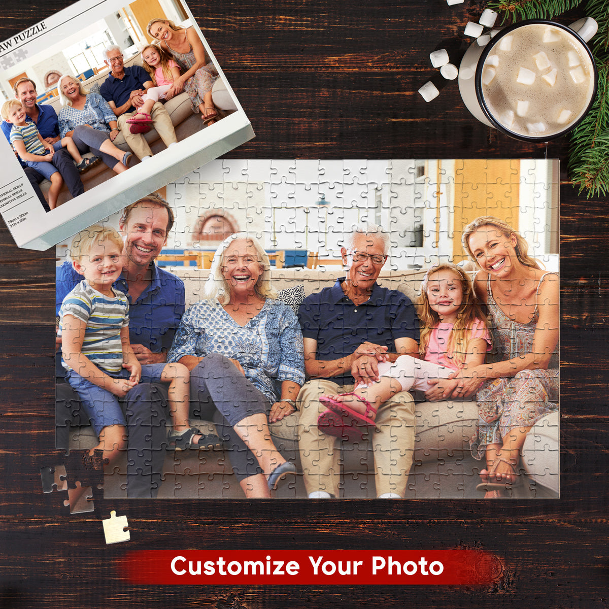 Gift For Grandparents - Personalized Photo Jigsaw Puzzle