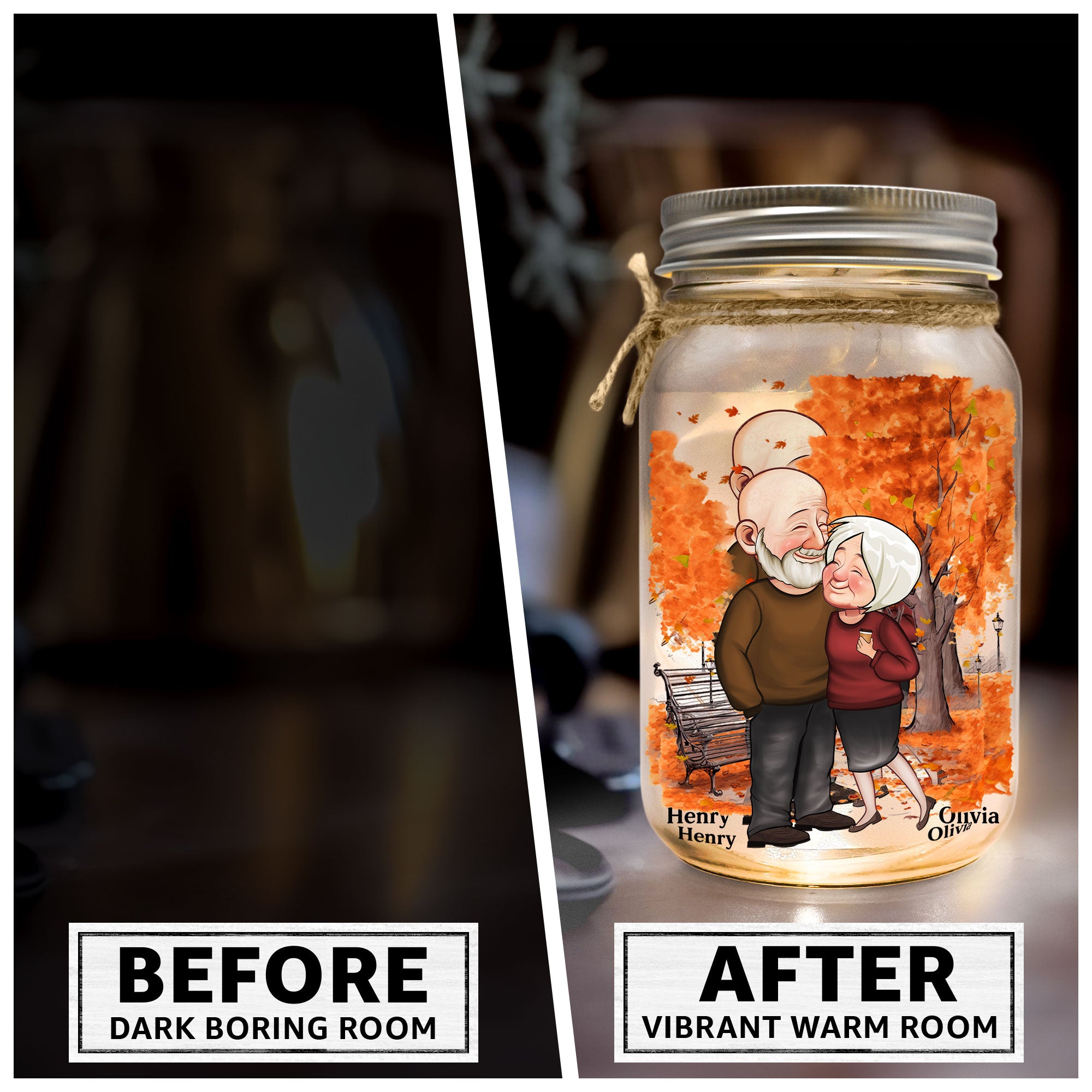 Gift For Wife I Wish I Could Turn Back The Clock - Personalized Mason Jar Light