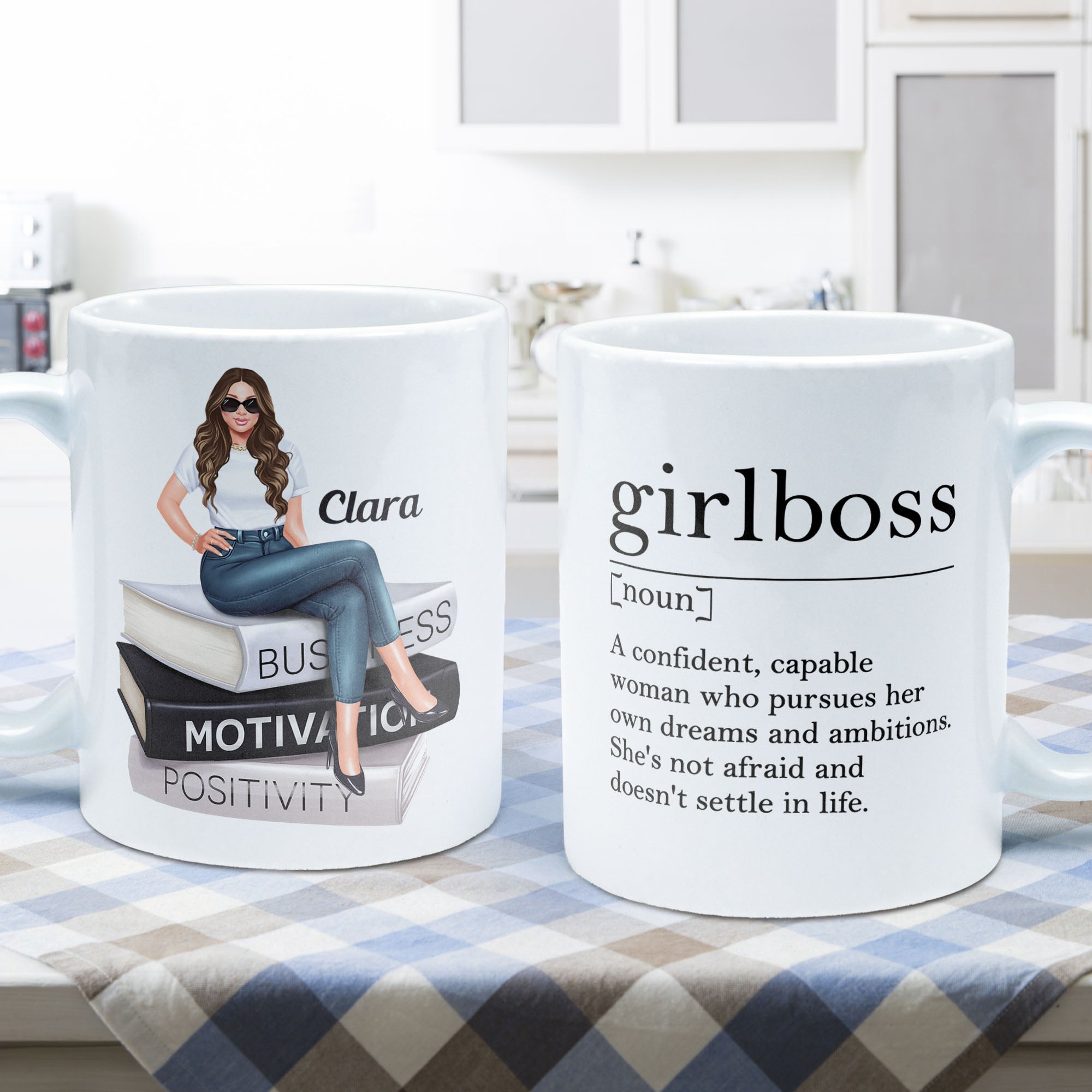 Girlboss - Personalized Mug - Birthday Gift, Motivational Gift For Girls, Women, Boss Ladies