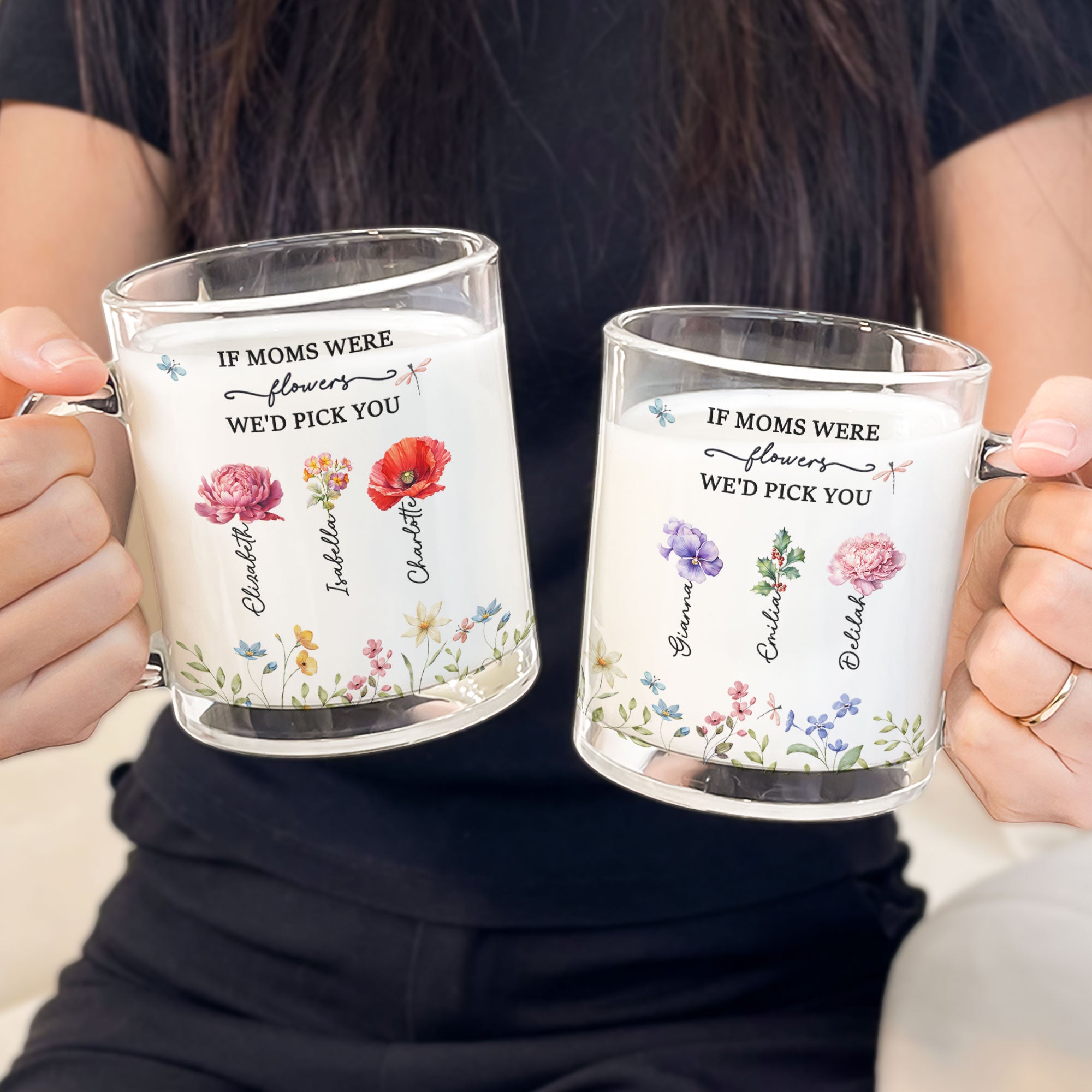 Glass Mug Gift For Mom Grandma Daughter Sister Friend - Personalized Glass Mug