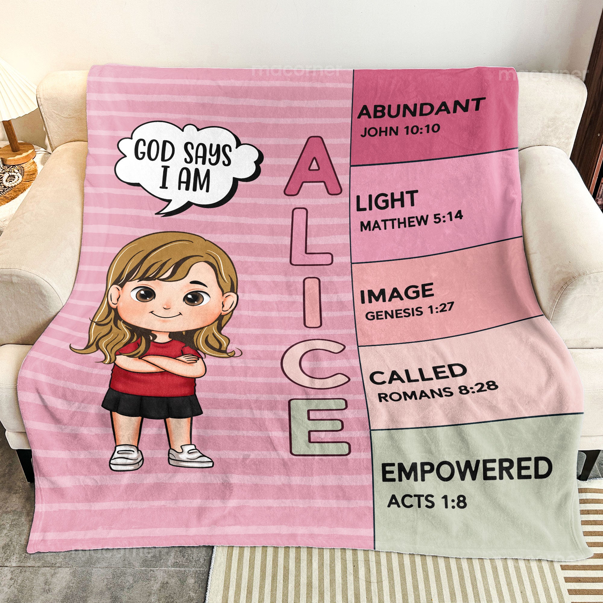 God Says I Am Name Meaning On Bible - Personalized Blanket