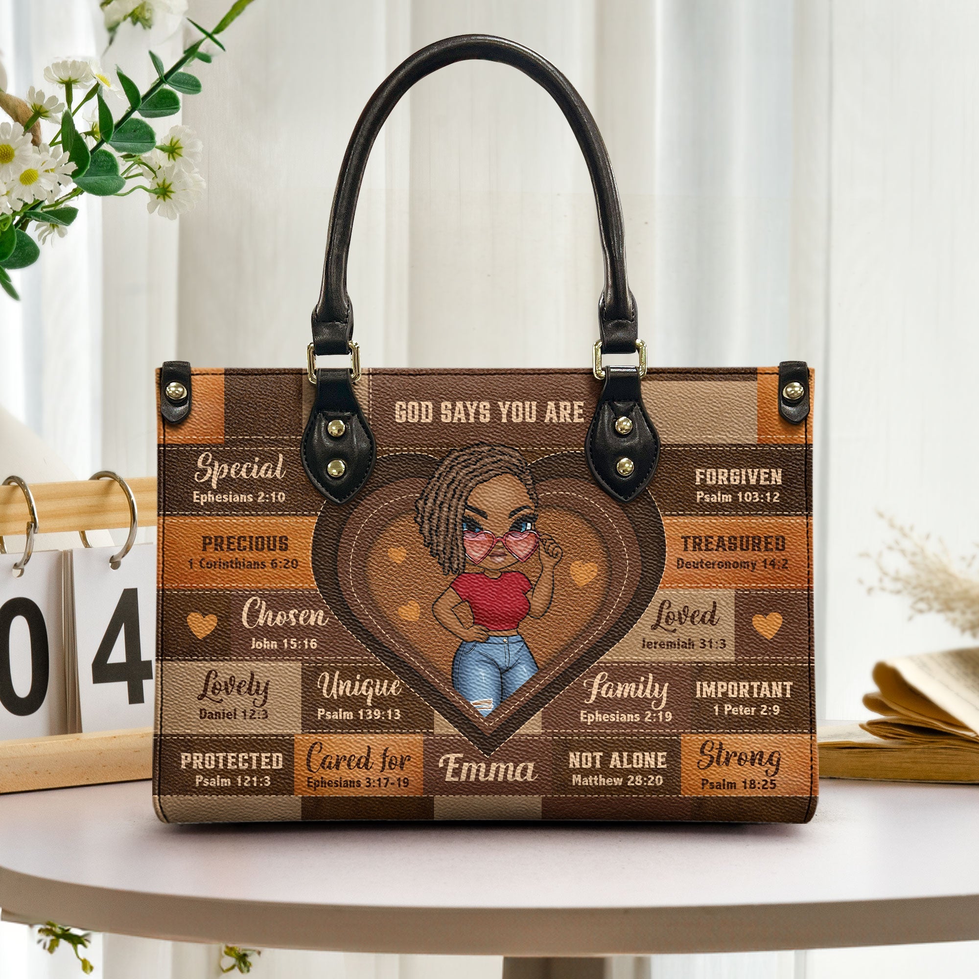 God Says That You Are - Personalized Leather Bag