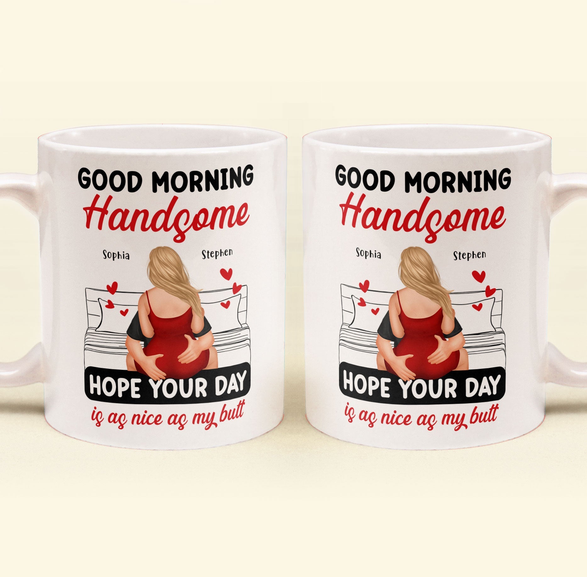 Good Morning Handsome - Personalized Mug