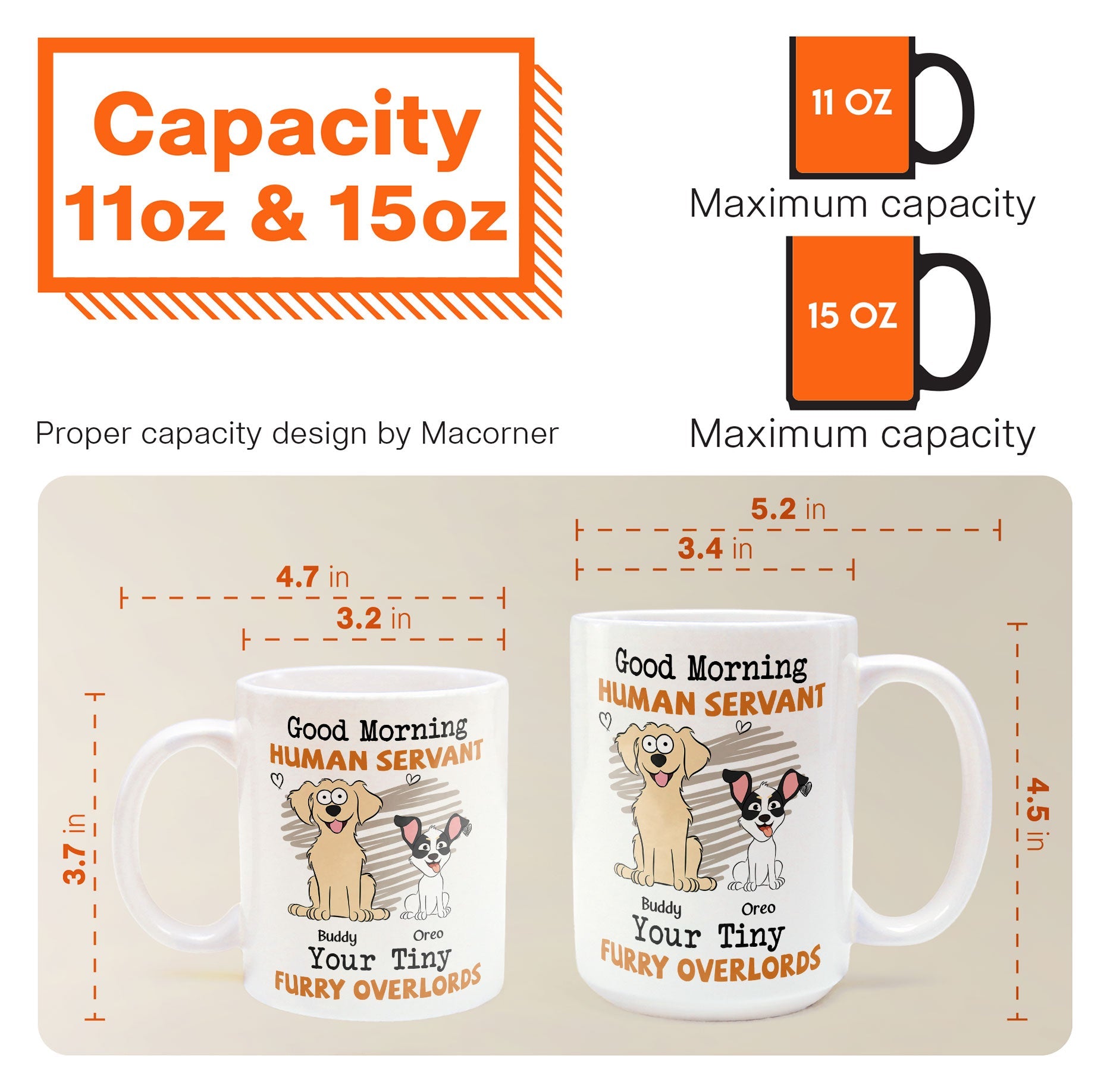 Good Morning Human Servant - Dog Version - Personalized Mug