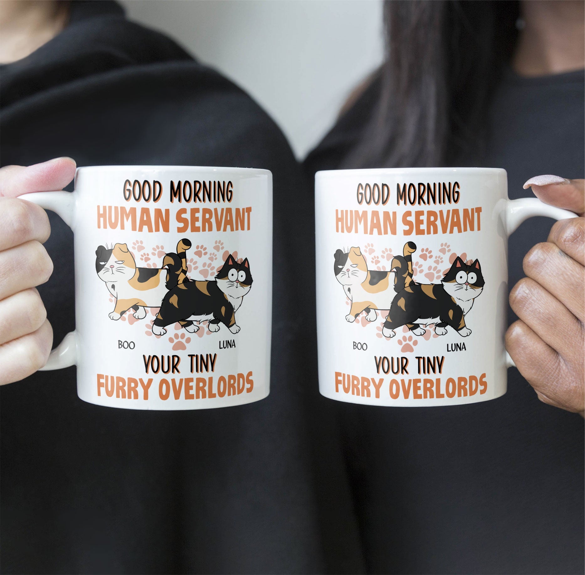 Good Morning Human Servant From Cats - Personalized Mug