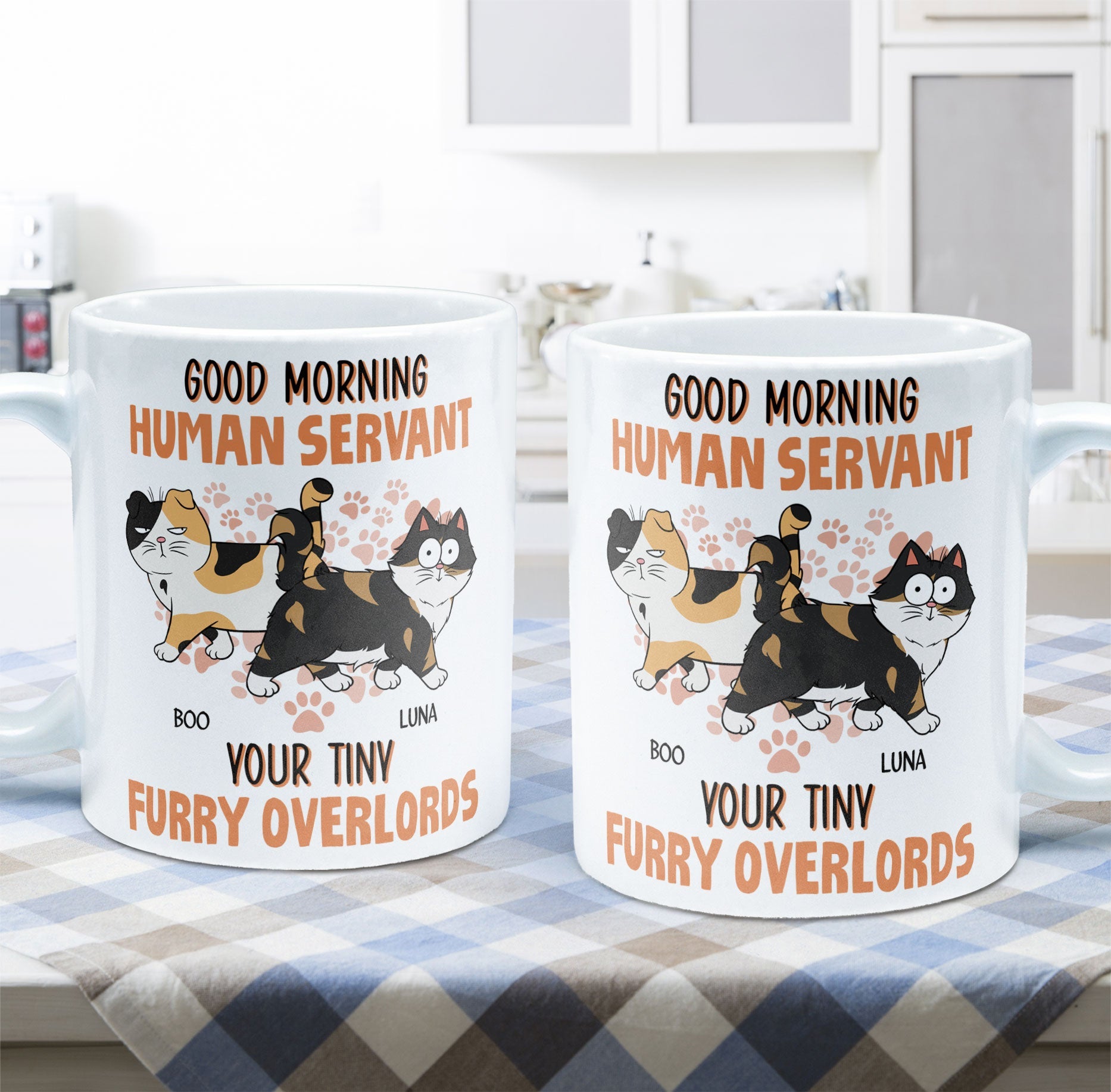 Good Morning Human Servant From Cats - Personalized Mug