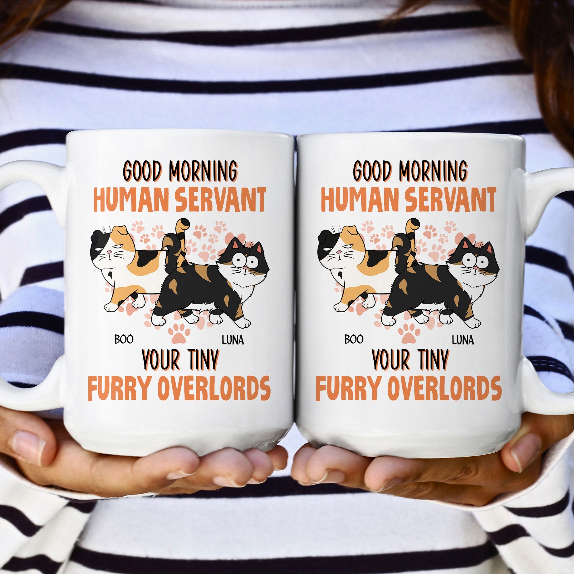 Good Morning Human Servant From Cats - Personalized Mug