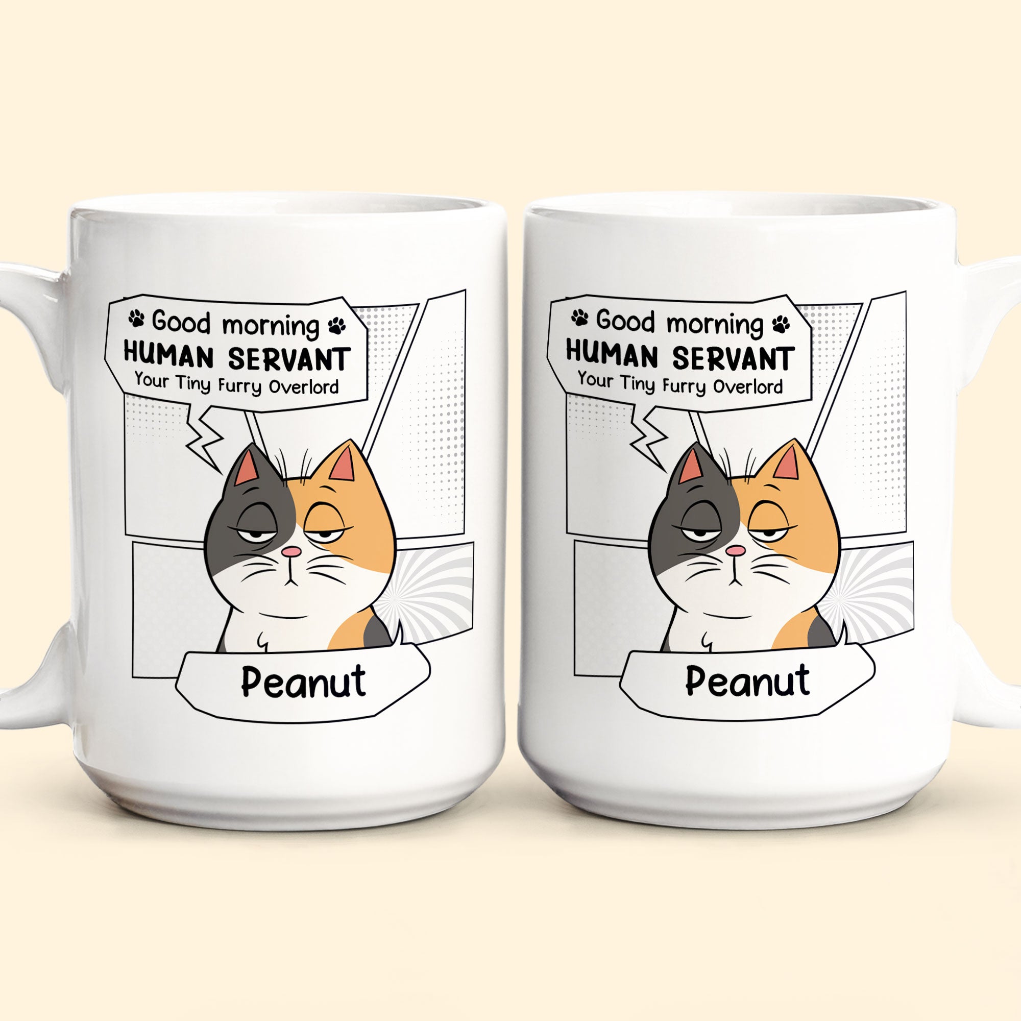 Good Morning, Human Servant - Personalized Mug