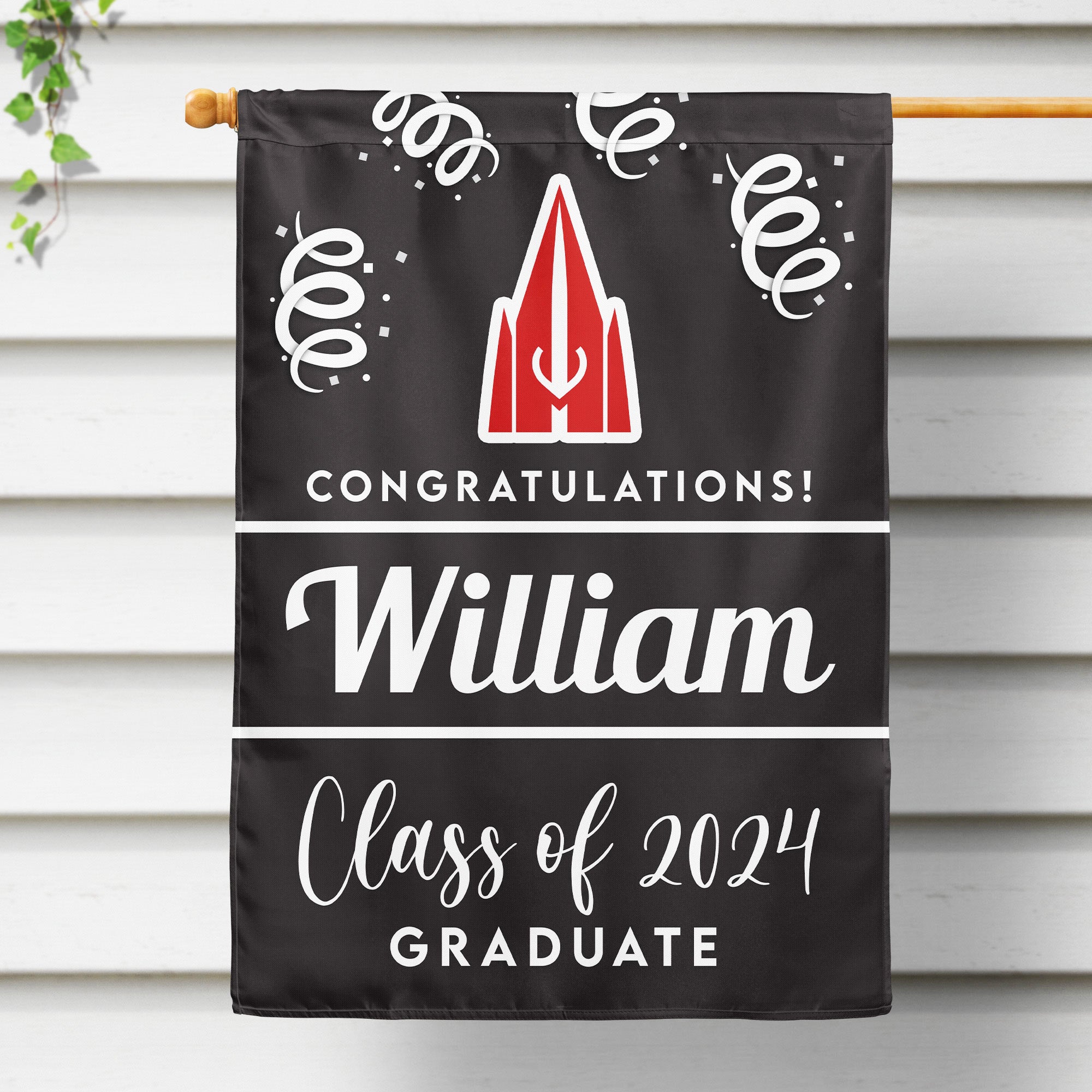 Graduation Custom Logo School College University Class - Personalized Photo Flag