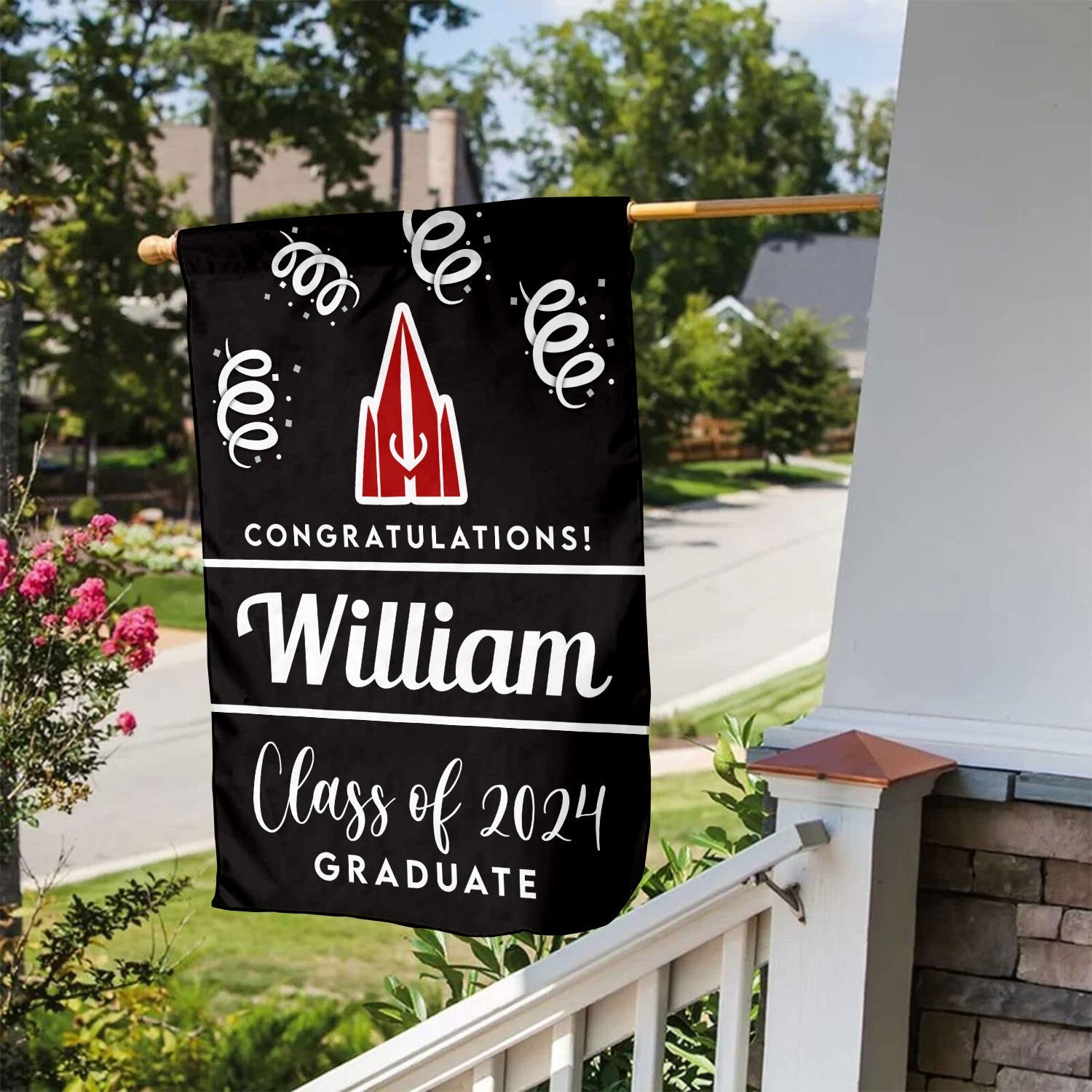 Graduation Custom Logo School College University Class - Personalized Photo Flag