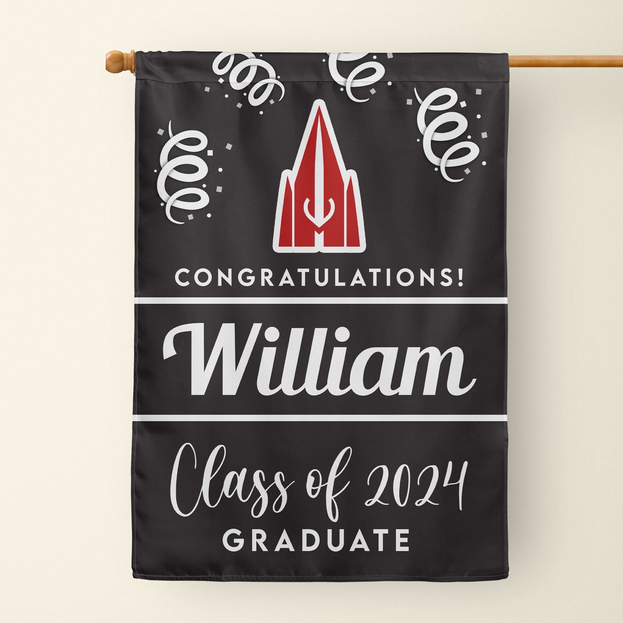 Graduation Custom Logo School College University Class - Personalized Photo Flag