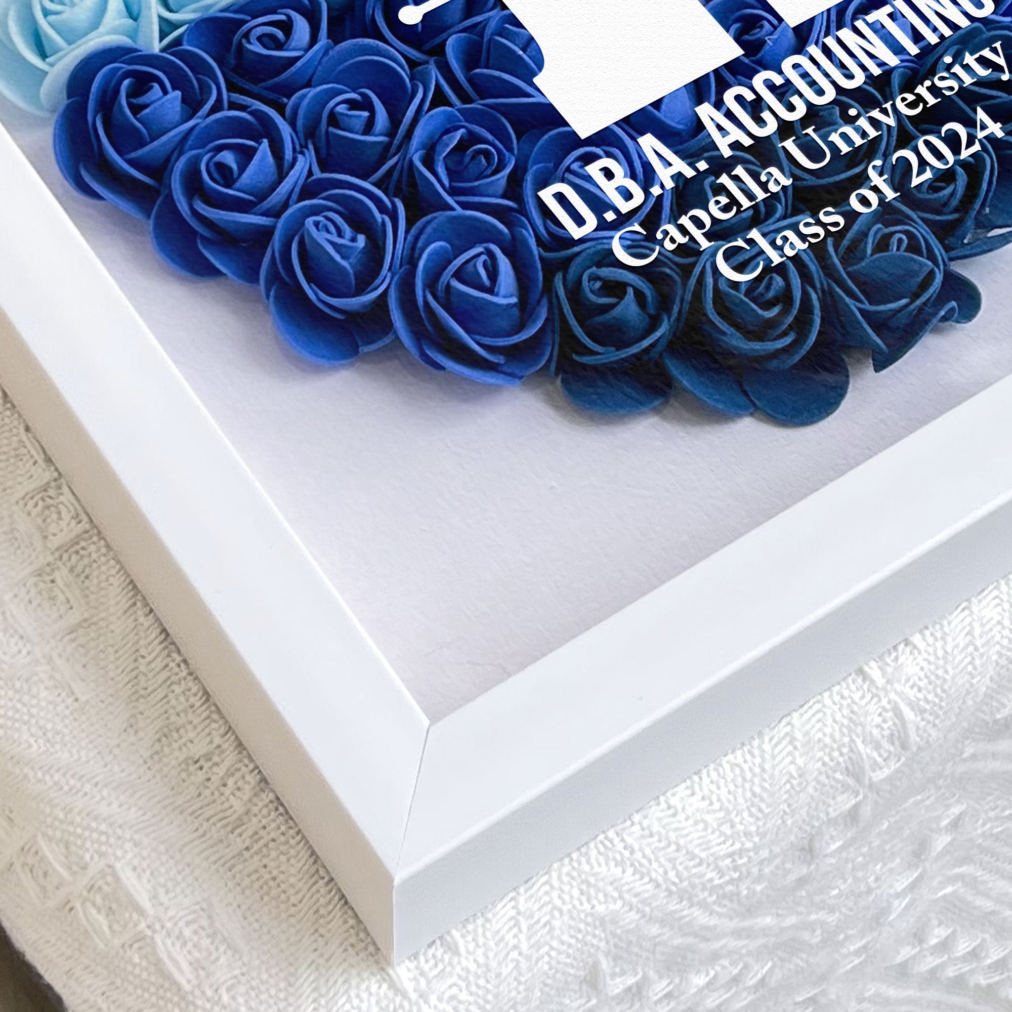 Graduation Gift For Women, Men - Personalized Flower Shadow Box