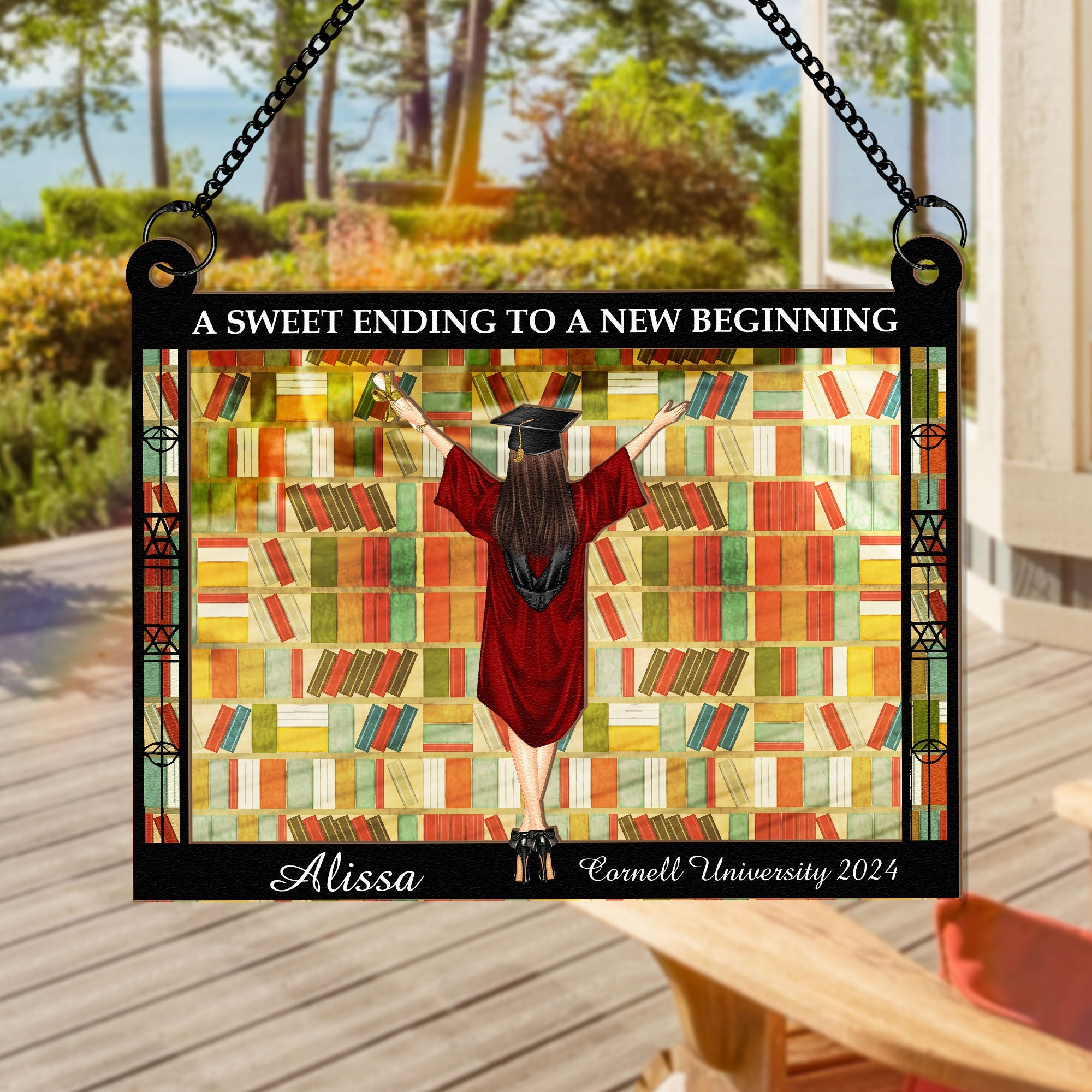 Graduation Gift Suncatcher - Personalized Window Hanging Suncatcher Ornament