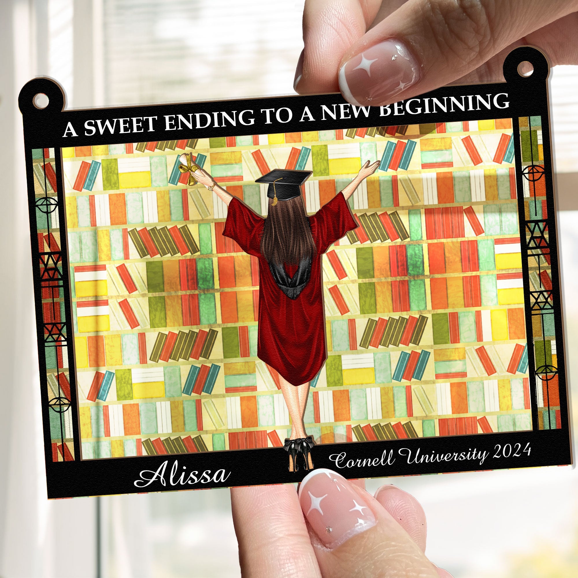 Graduation Gift Suncatcher - Personalized Window Hanging Suncatcher Ornament