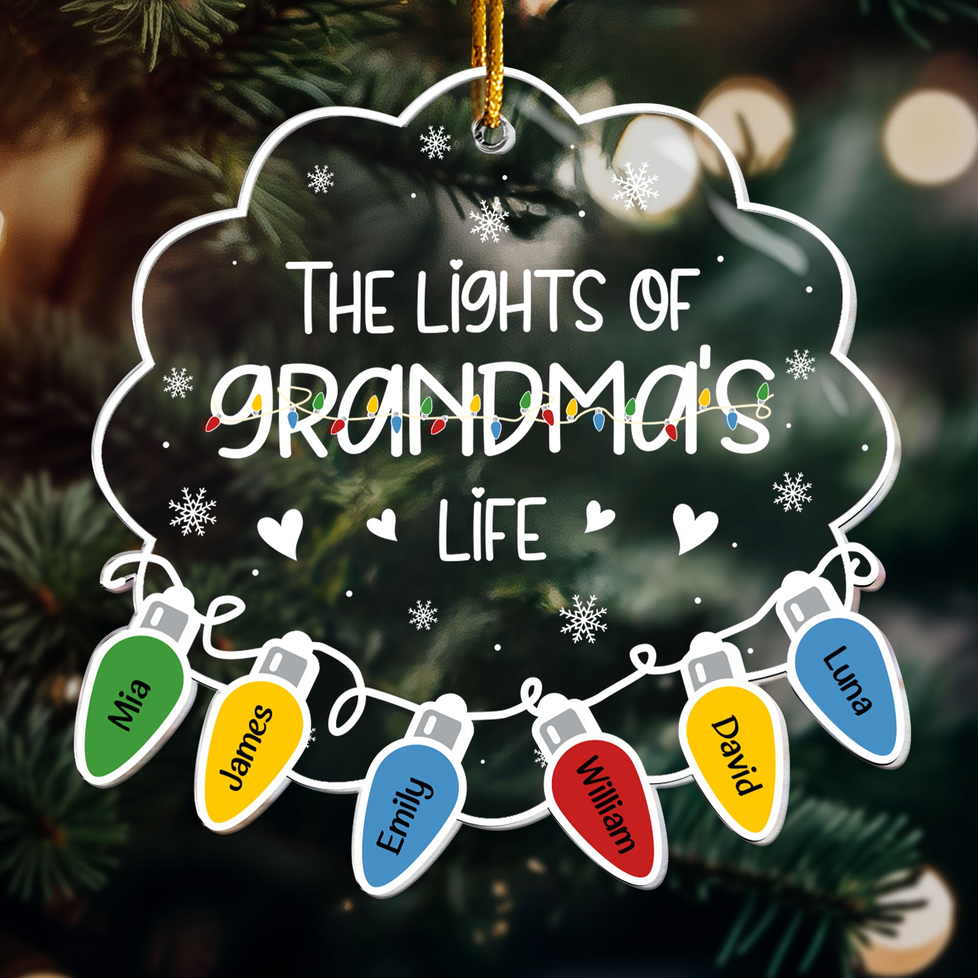 Grandkids Make The Season Bright - Personalized Acrylic Ornament