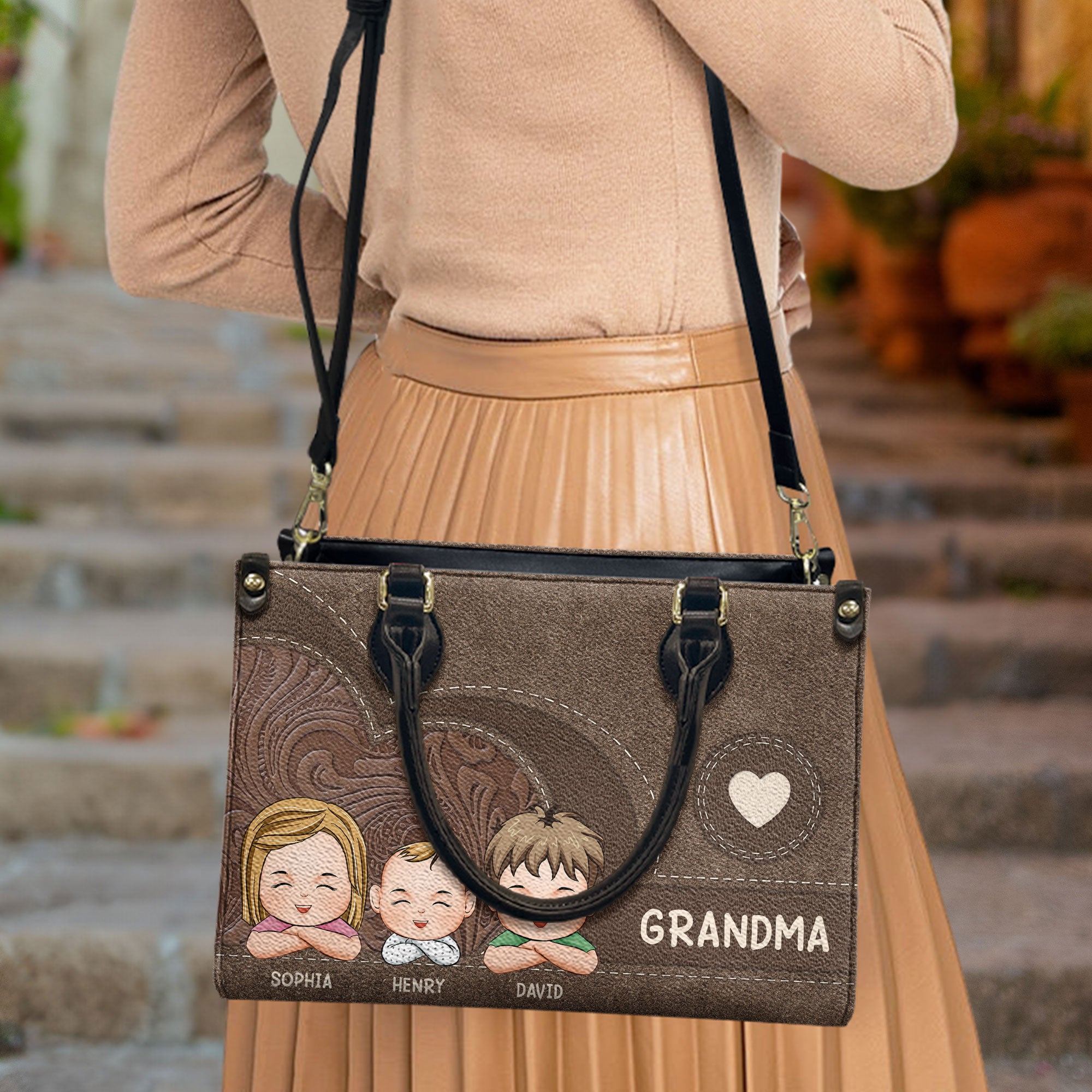 Grandma - Personalized Leather Bag