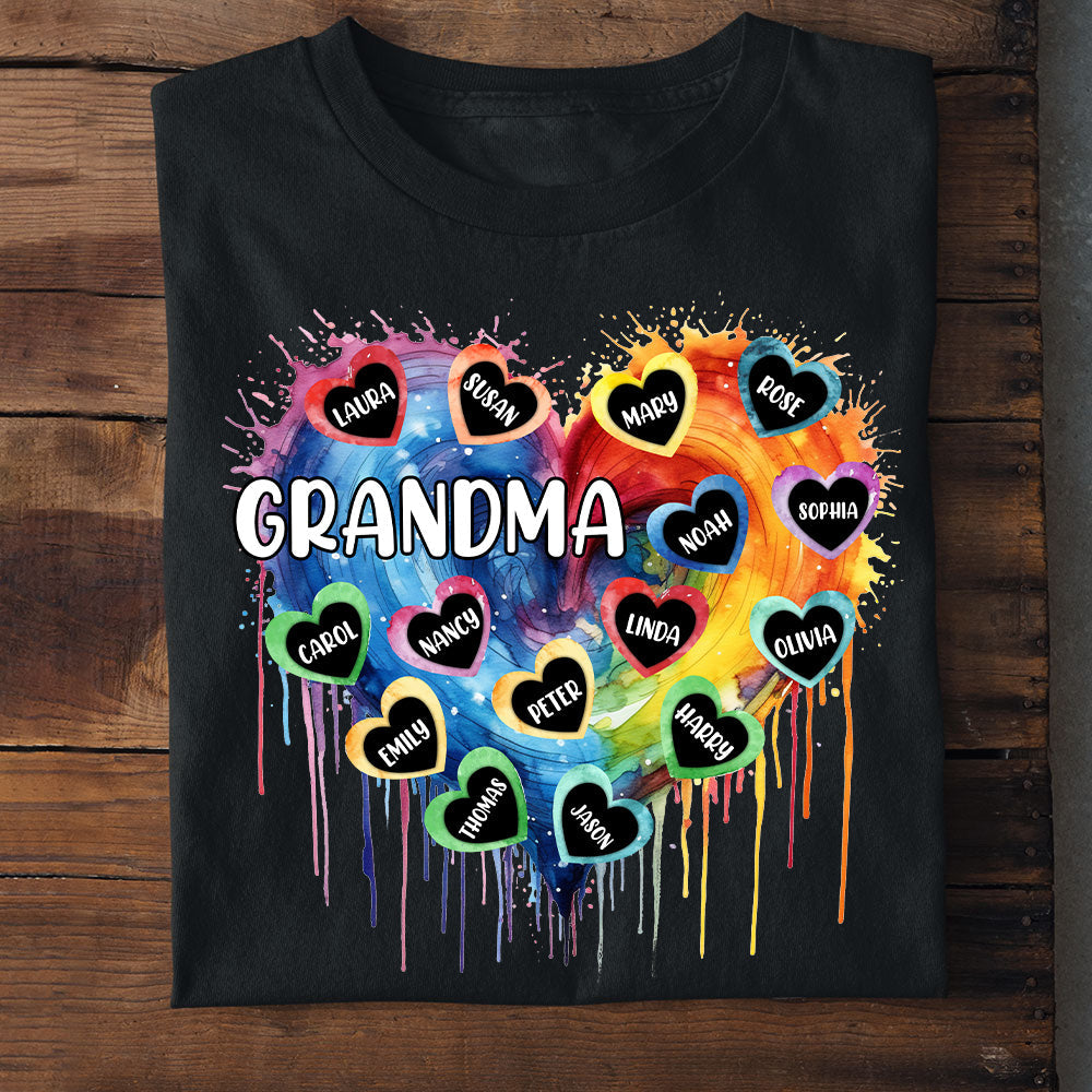 Grandma Sweethearts Custom Names - Personalized Shirt