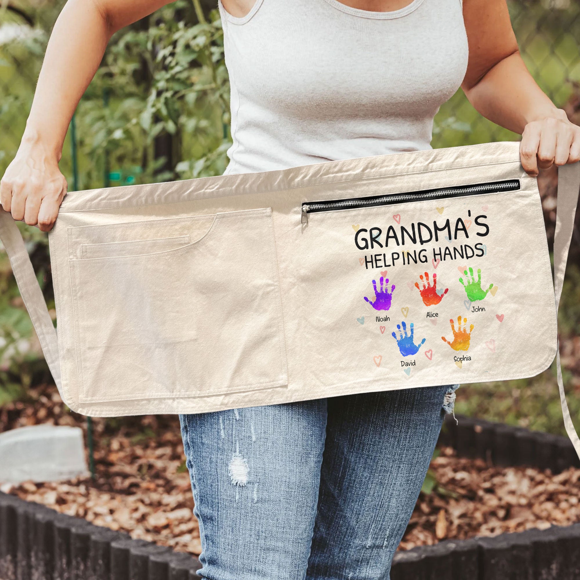 Grandma's Helping Hands - Personalized Gardening Apron