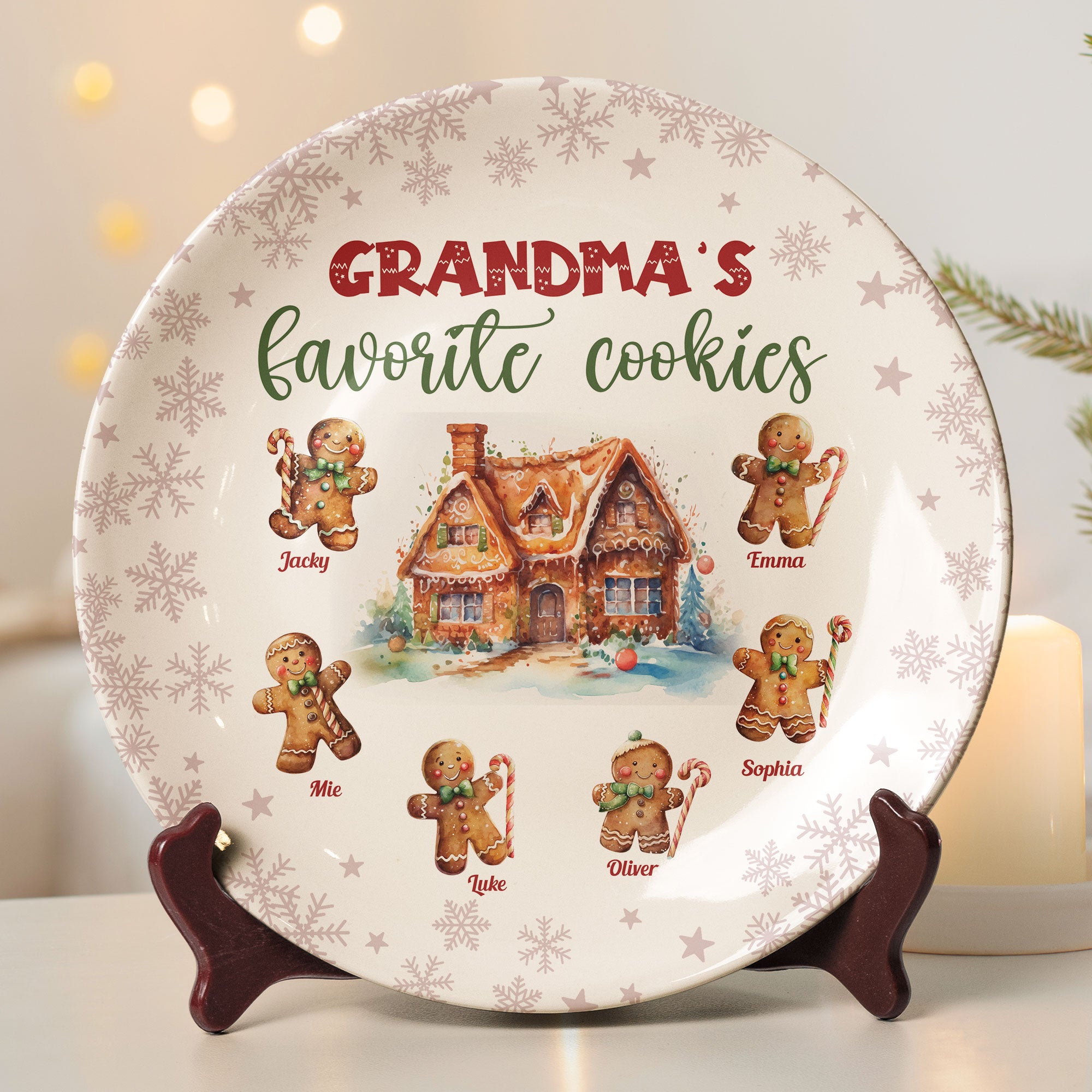 Grandma's Favorite Cookies - Personalized Ceramic Plate