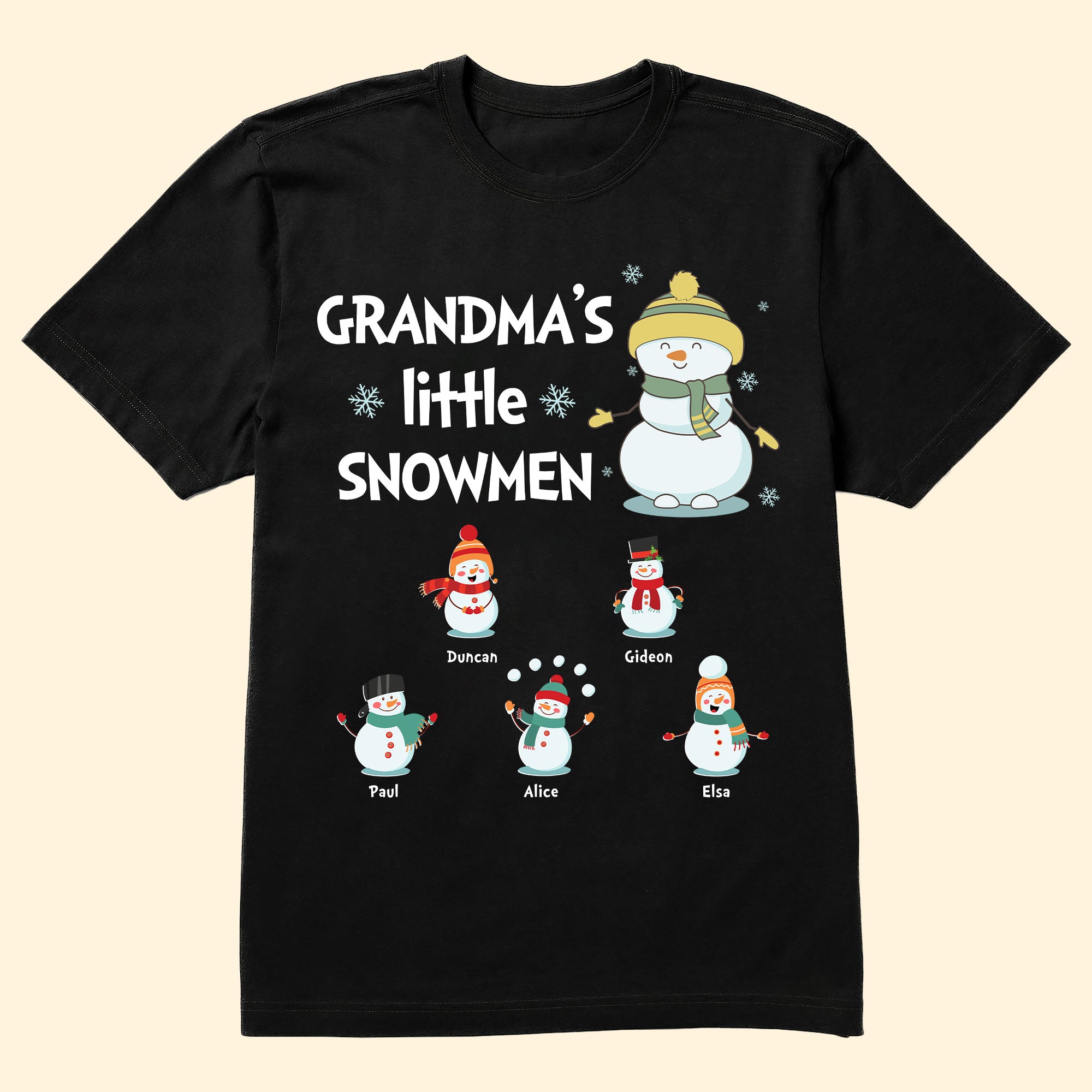 Grandma's Little Snowmen - Personalized Shirt