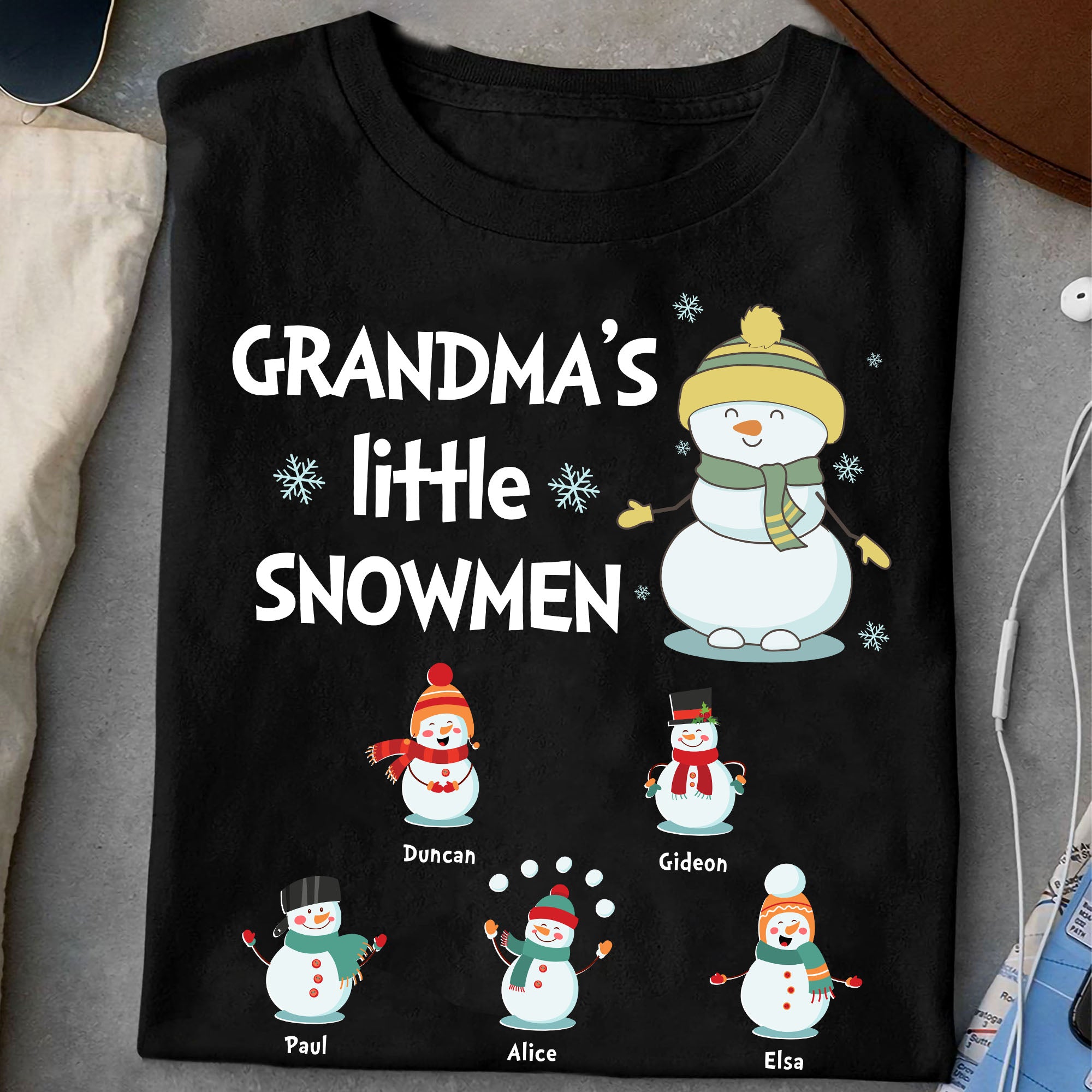 Grandma's Little Snowmen - Personalized Shirt