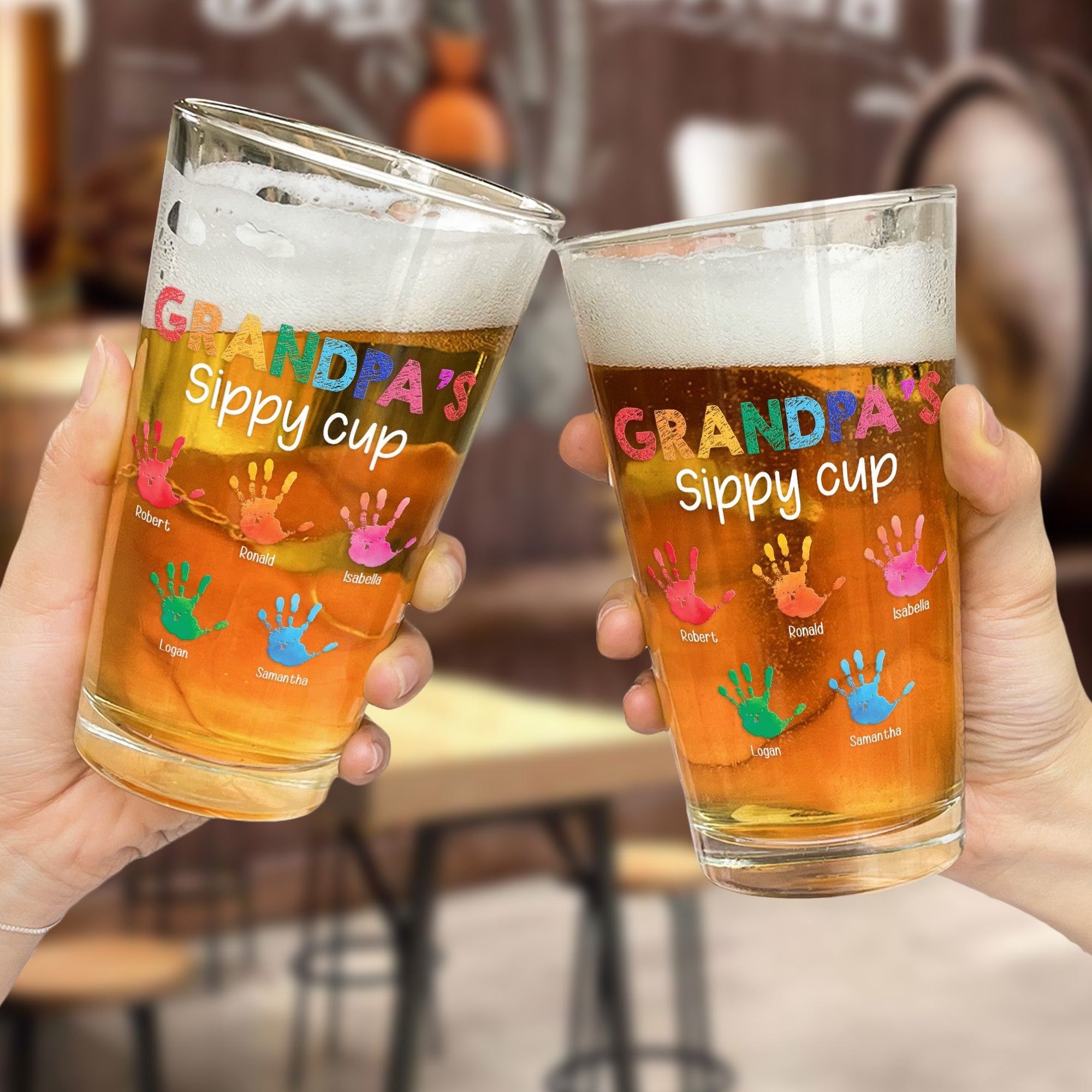 Grandpa's Sippy Cup - Personalized Beer Glass