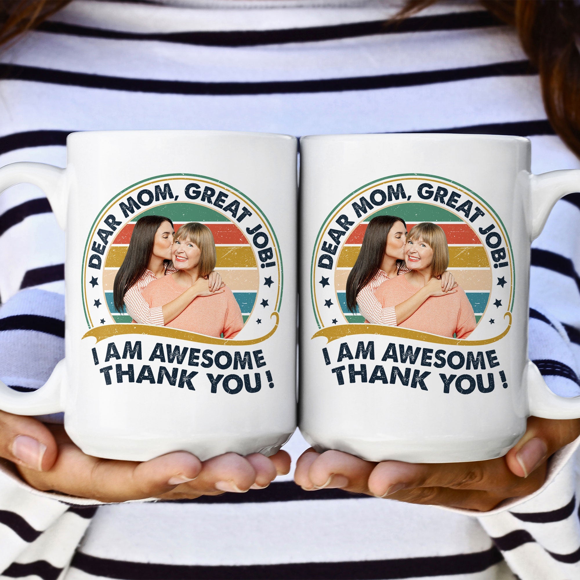 Great Job, Mom Thank You! - Personalized Photo Mug