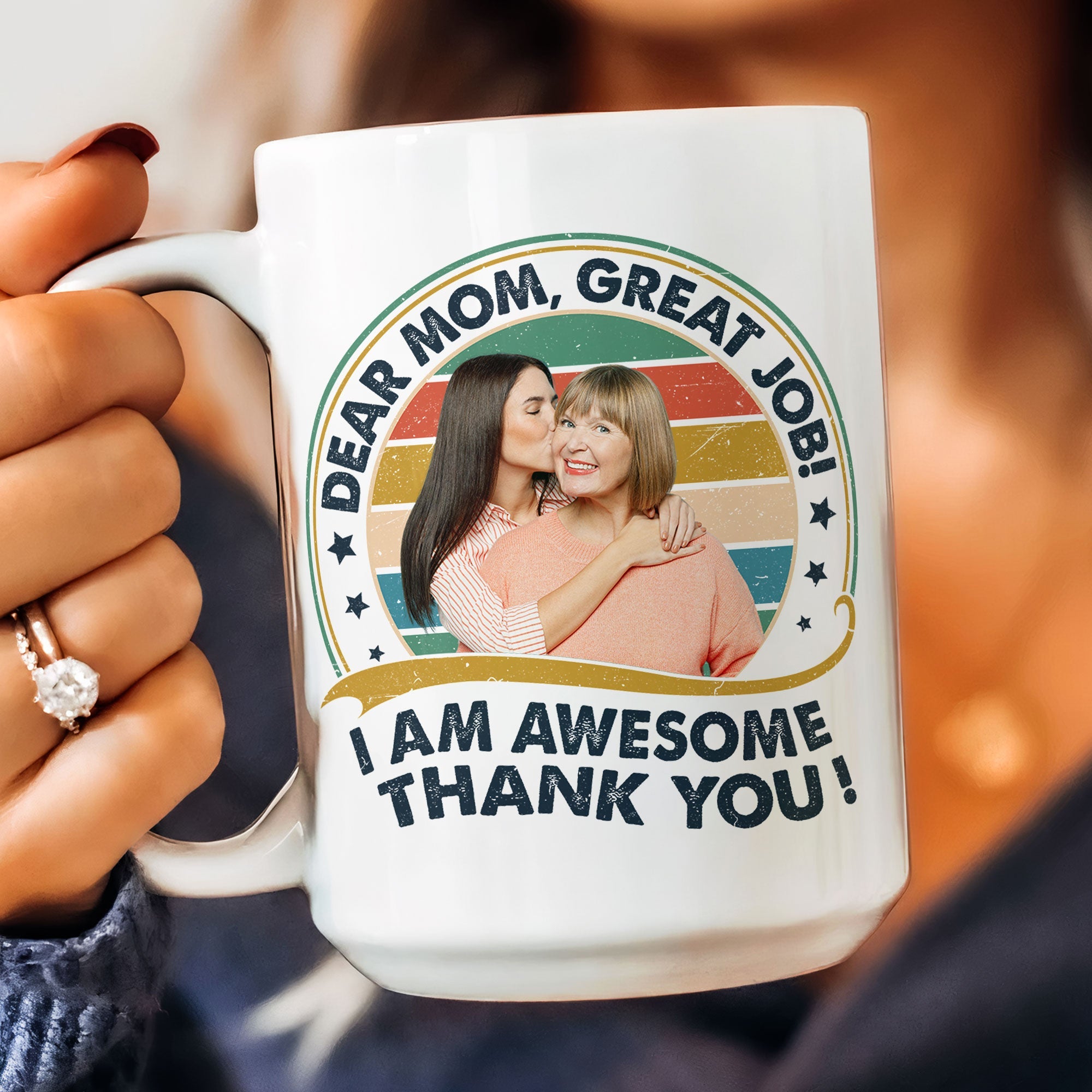 Great Job, Mom Thank You! - Personalized Photo Mug