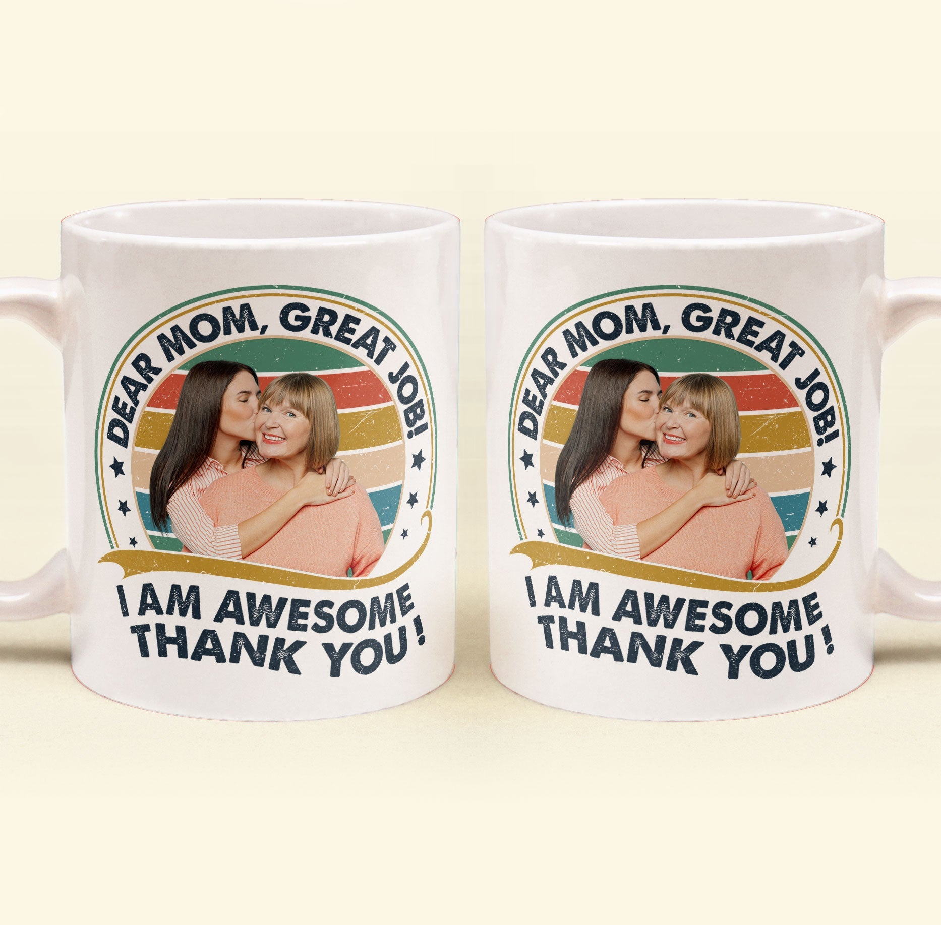 Great Job, Mom Thank You! - Personalized Photo Mug