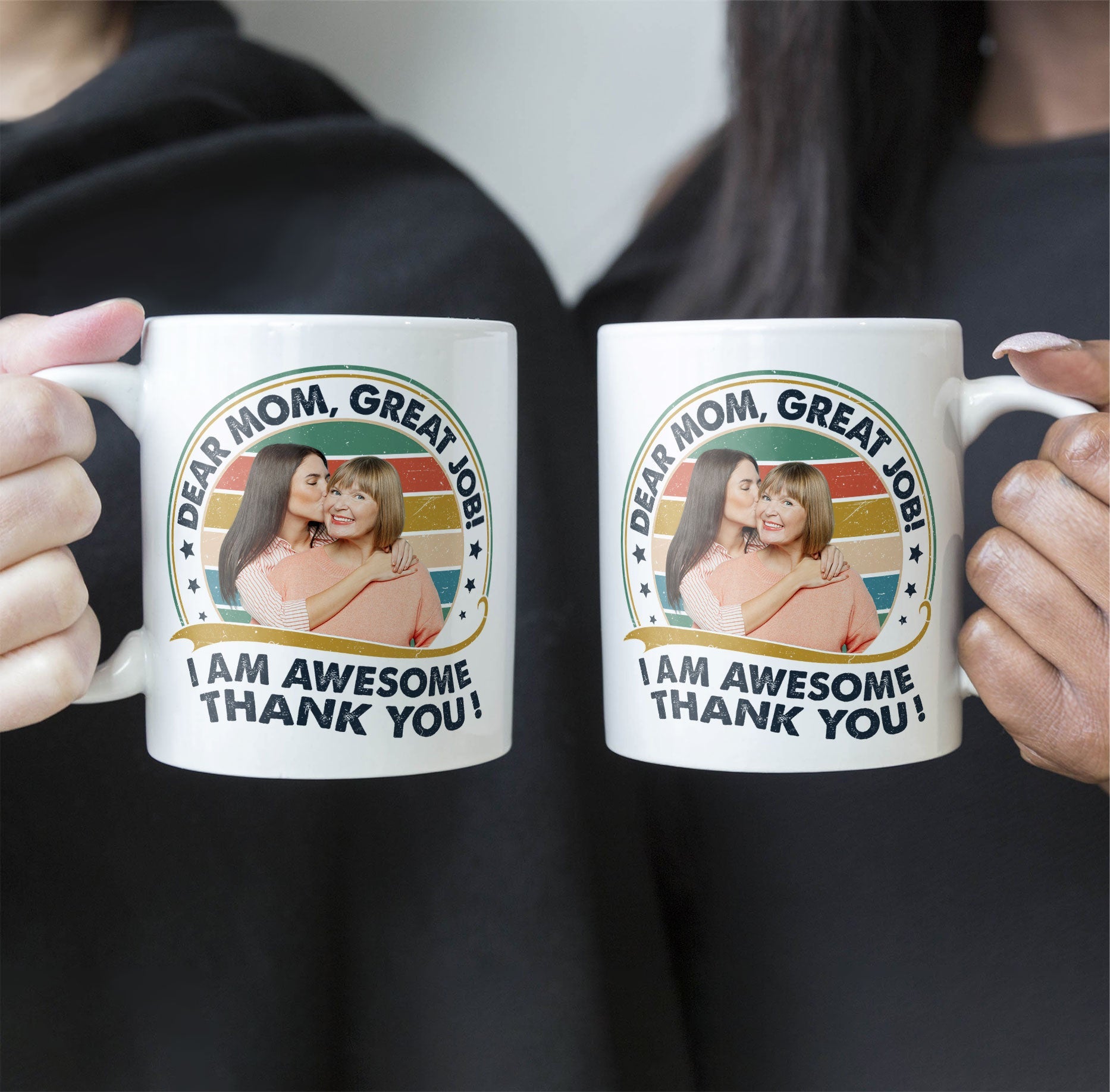 Great Job, Mom Thank You! - Personalized Photo Mug