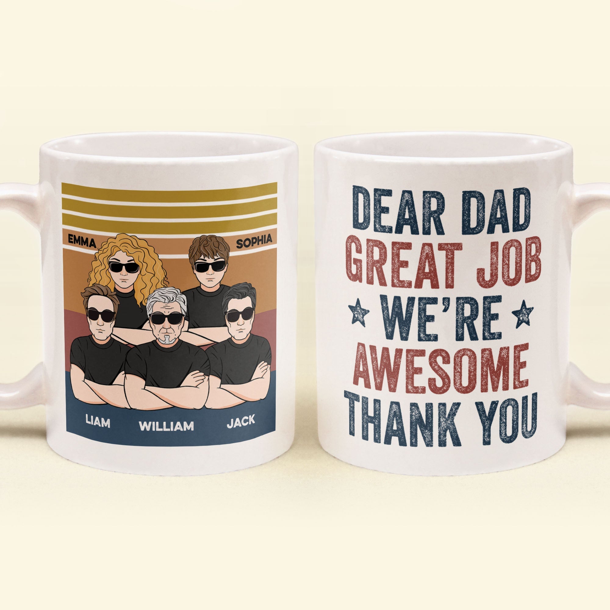 Great Job We Are Awesome - Personalized Mug - Father's Day Gift For Father, Dad, Papa