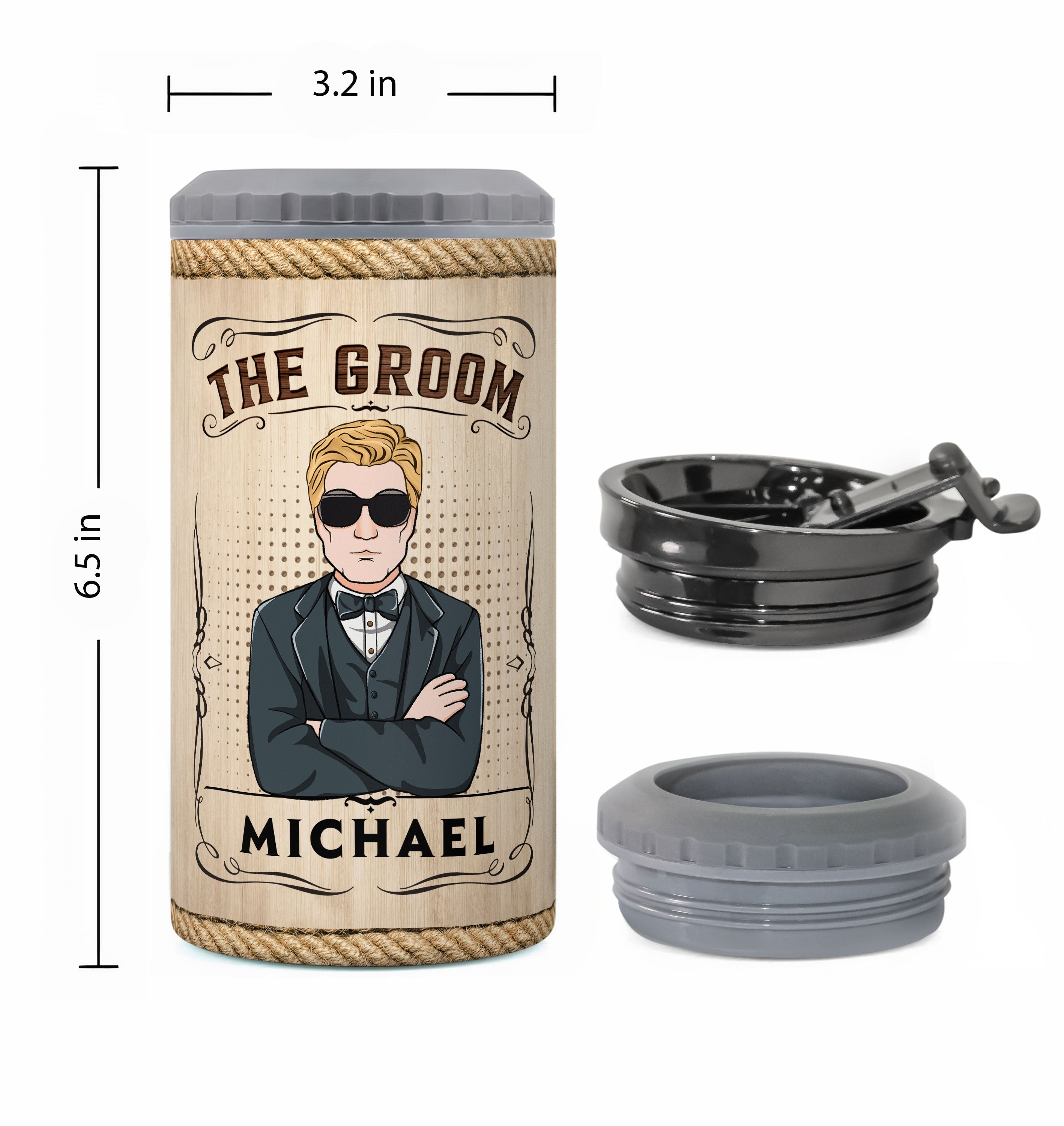 Groomsman - Personalized Can Cooler - Wedding, Funny Gift For Groomsman