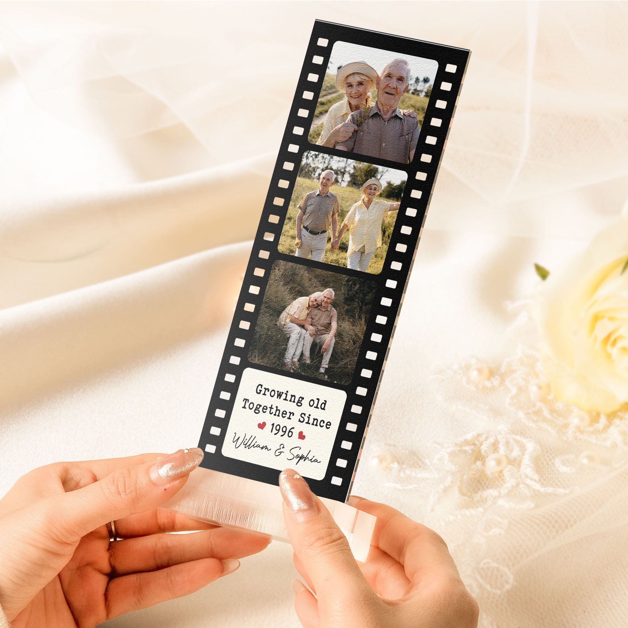 Growing Old Together Since - Custom Acrylic Photo Film Strip