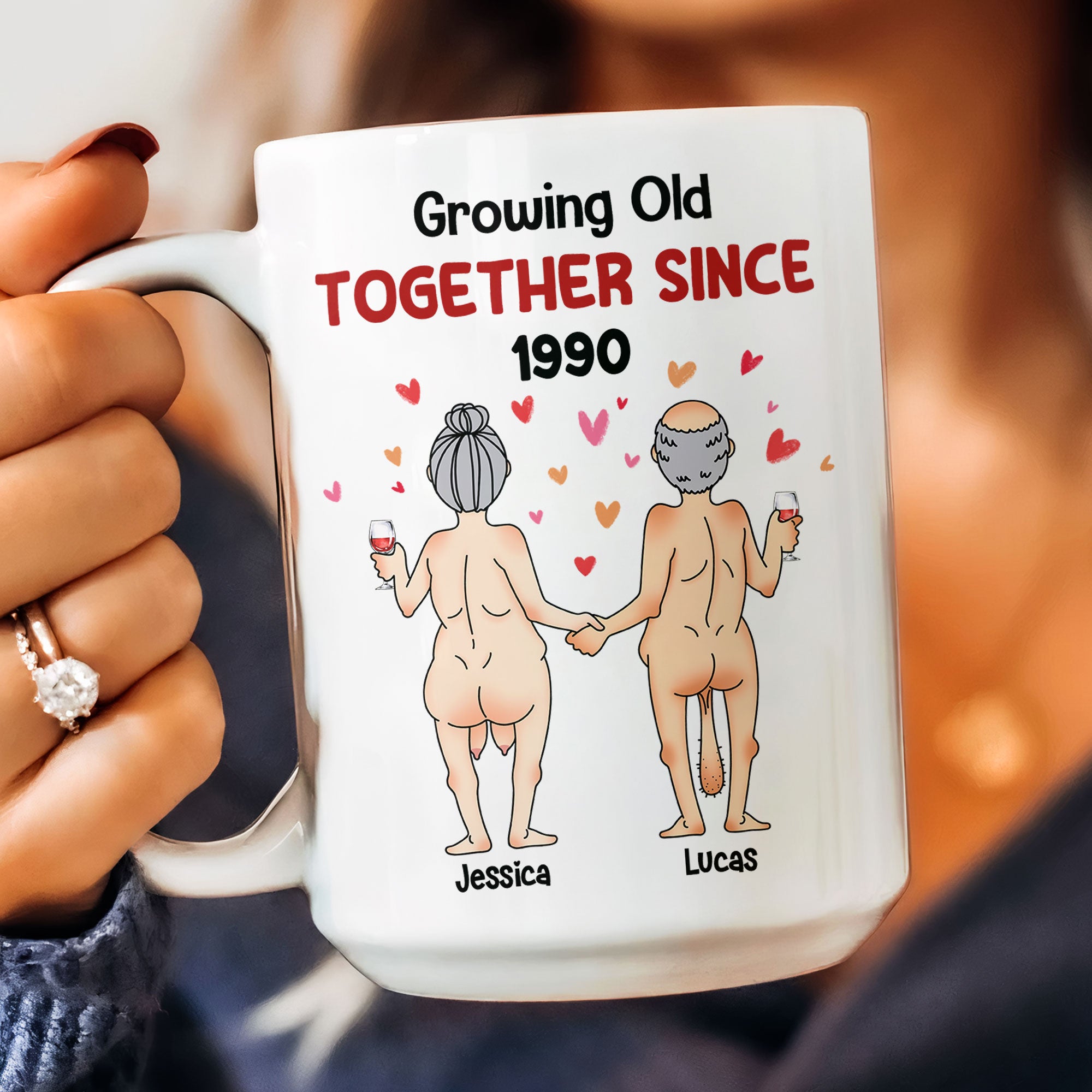 Growing Old Together Since - Personalized Mug