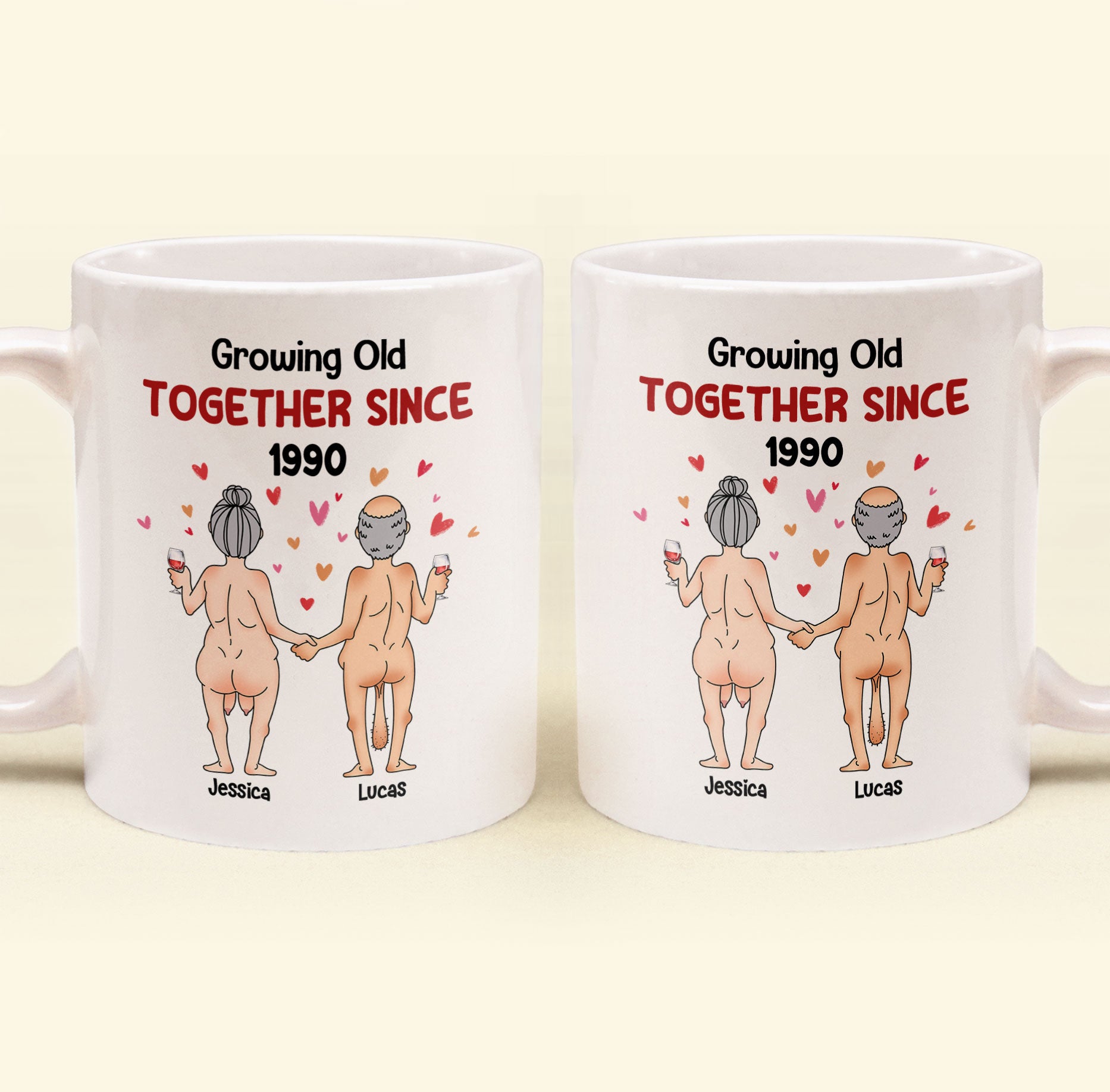 Growing Old Together Since - Personalized Mug