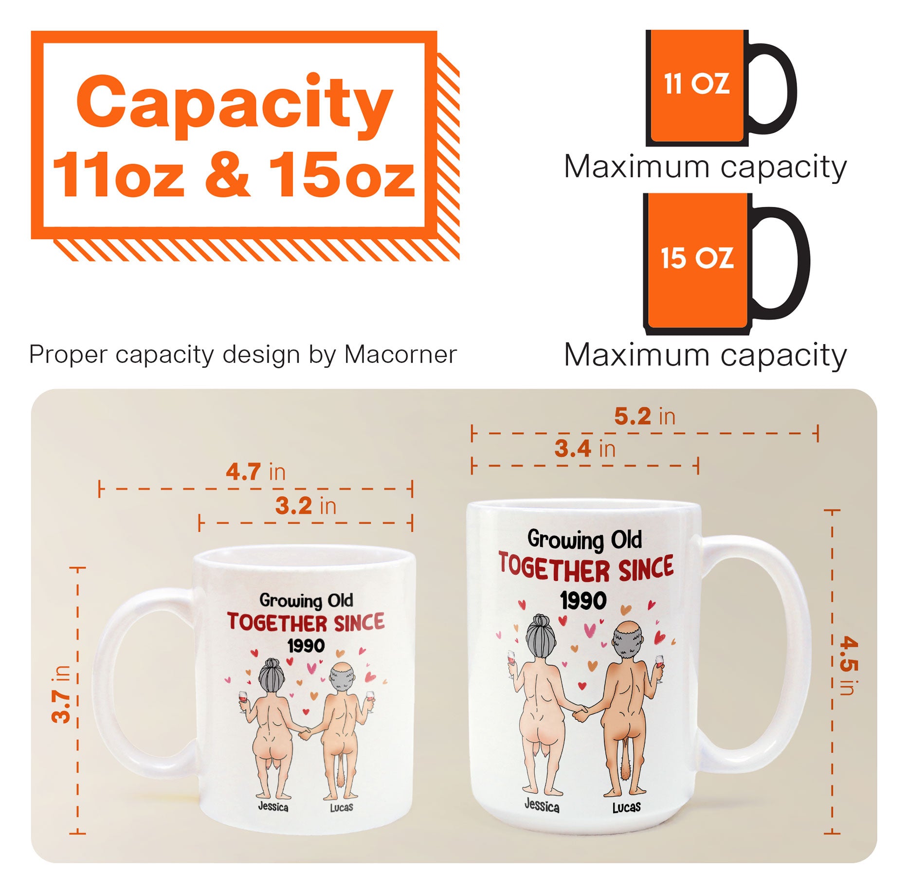 Growing Old Together Since - Personalized Mug