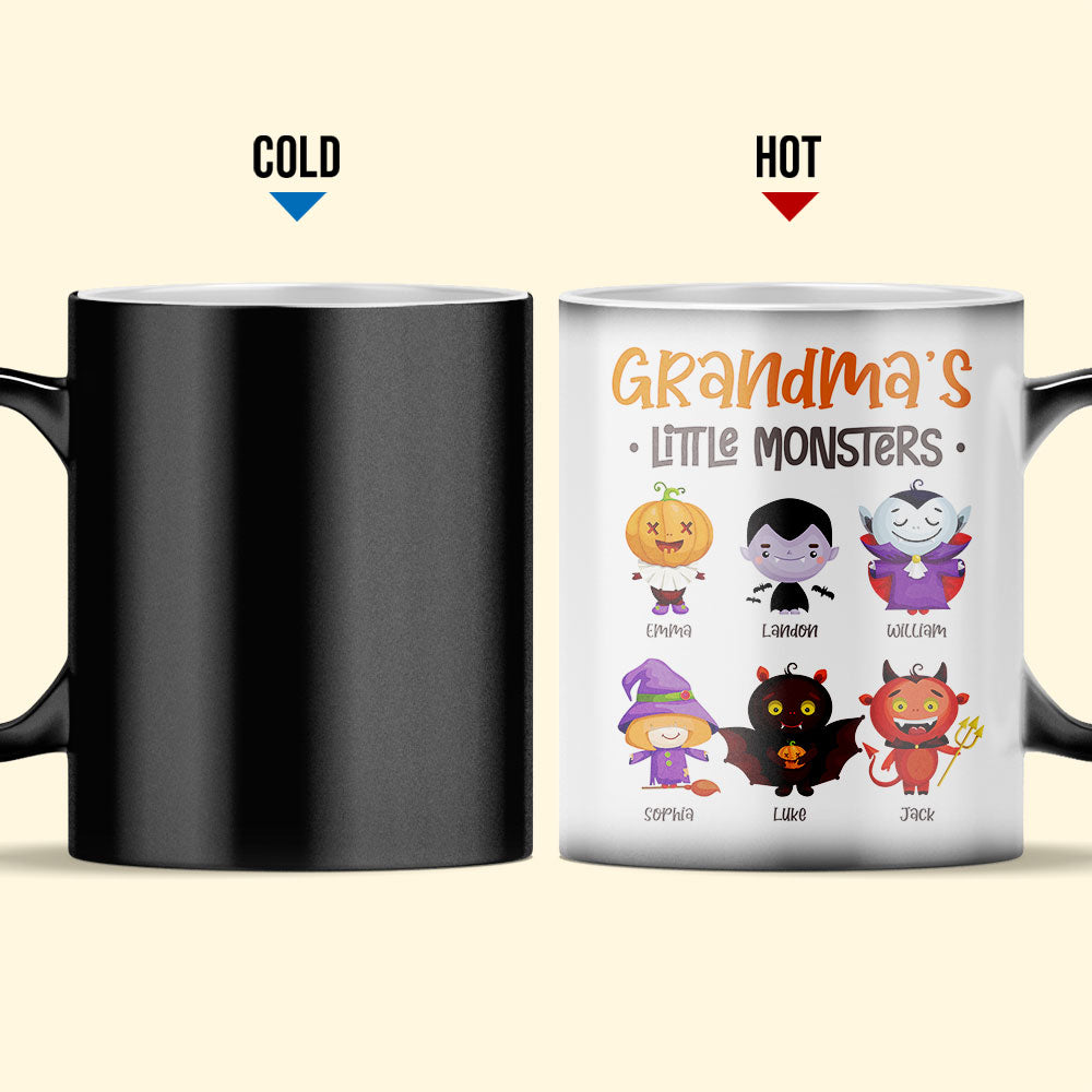 Halloween Grandma's Little Monsters - Personalized Color Changing Mug