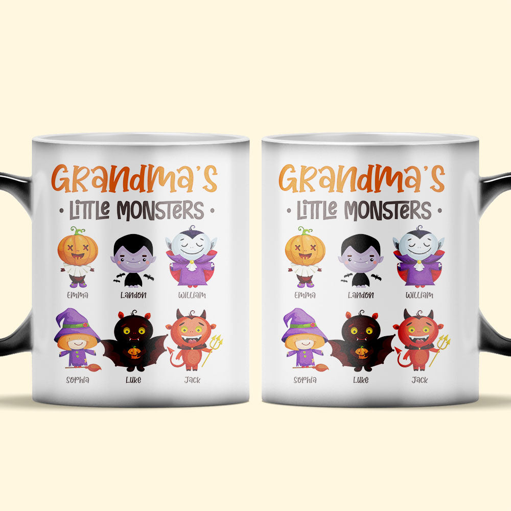 Halloween Grandma's Little Monsters - Personalized Color Changing Mug