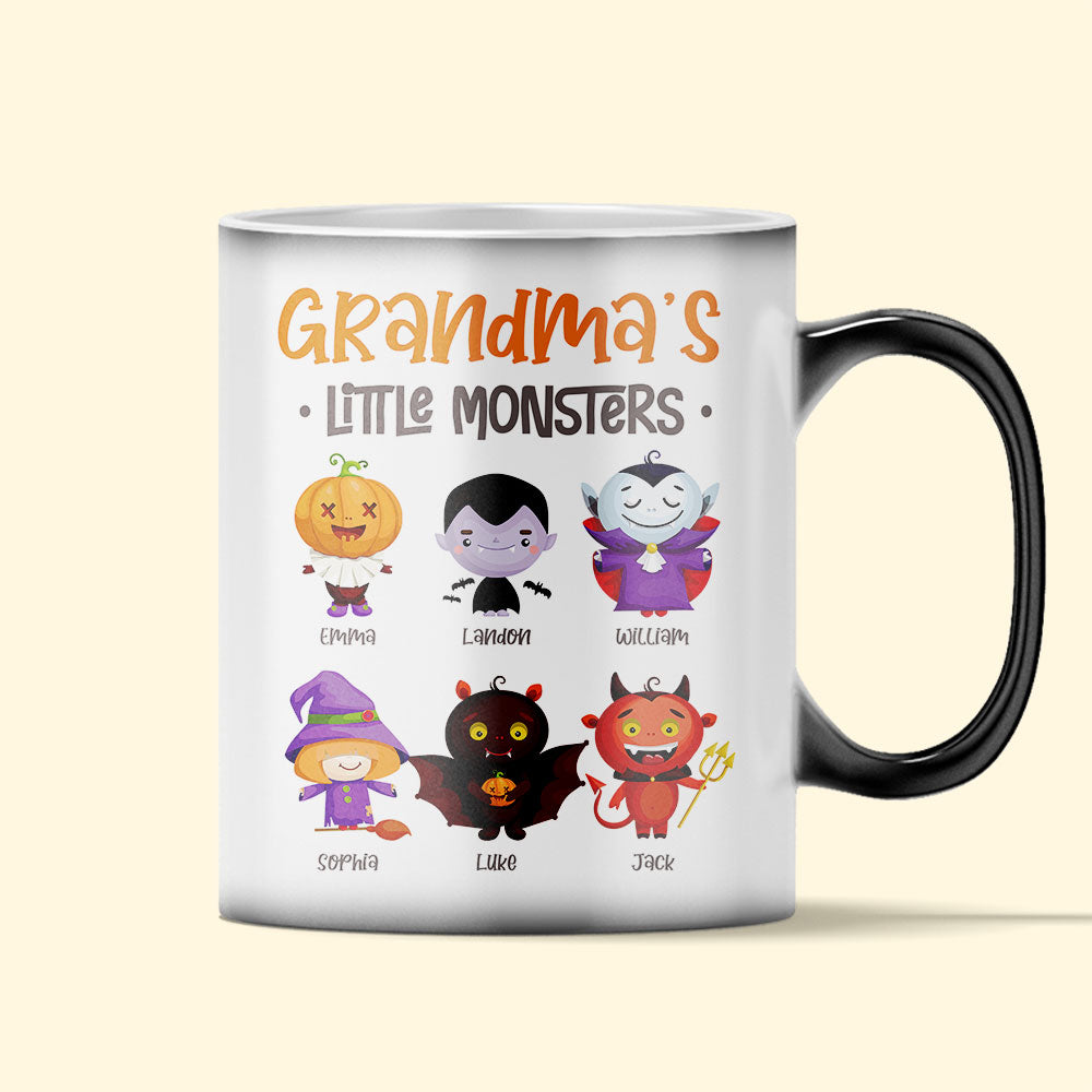 Halloween Grandma's Little Monsters - Personalized Color Changing Mug